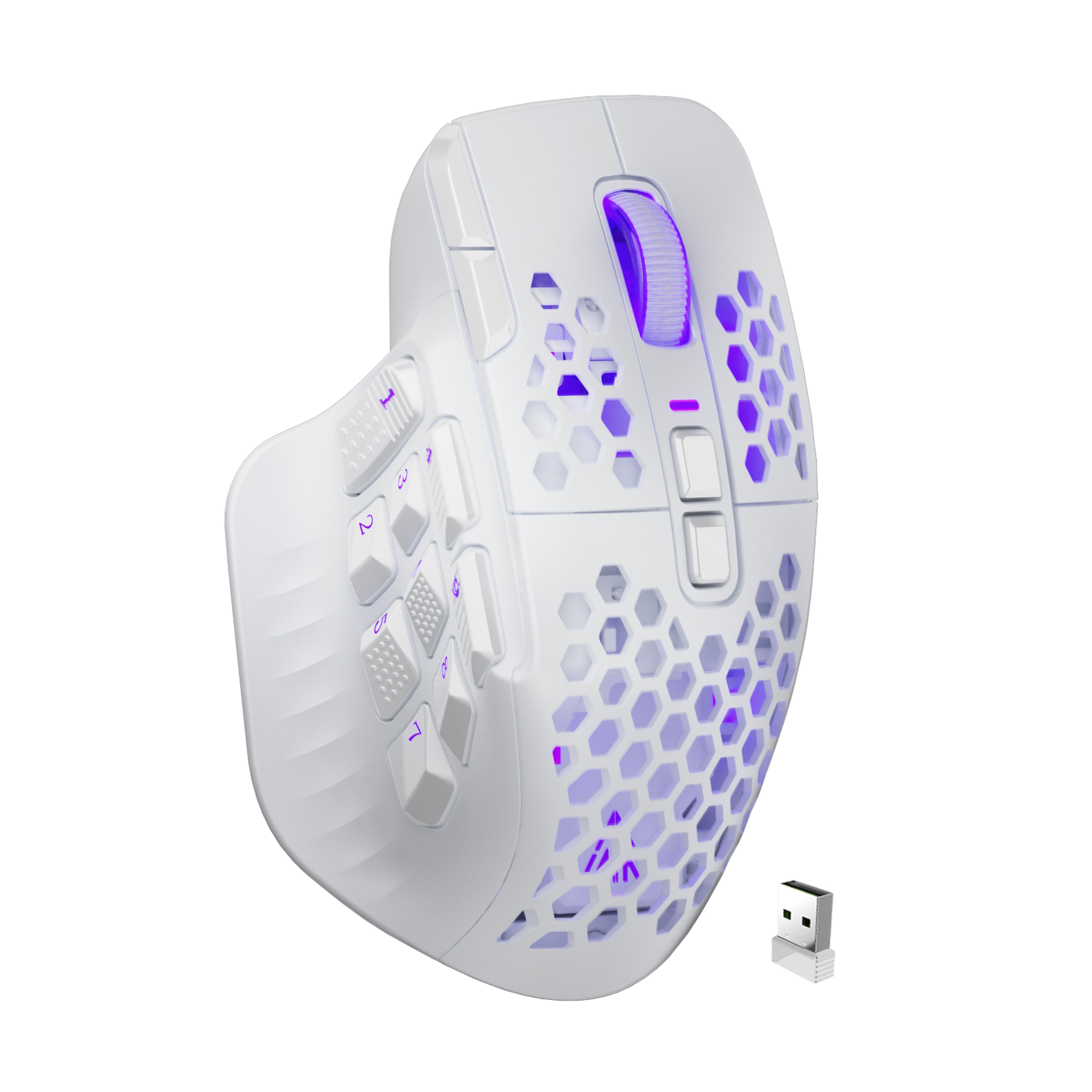 pro wireless mmo gaming mouse button programmable rgb honeycomb mouse