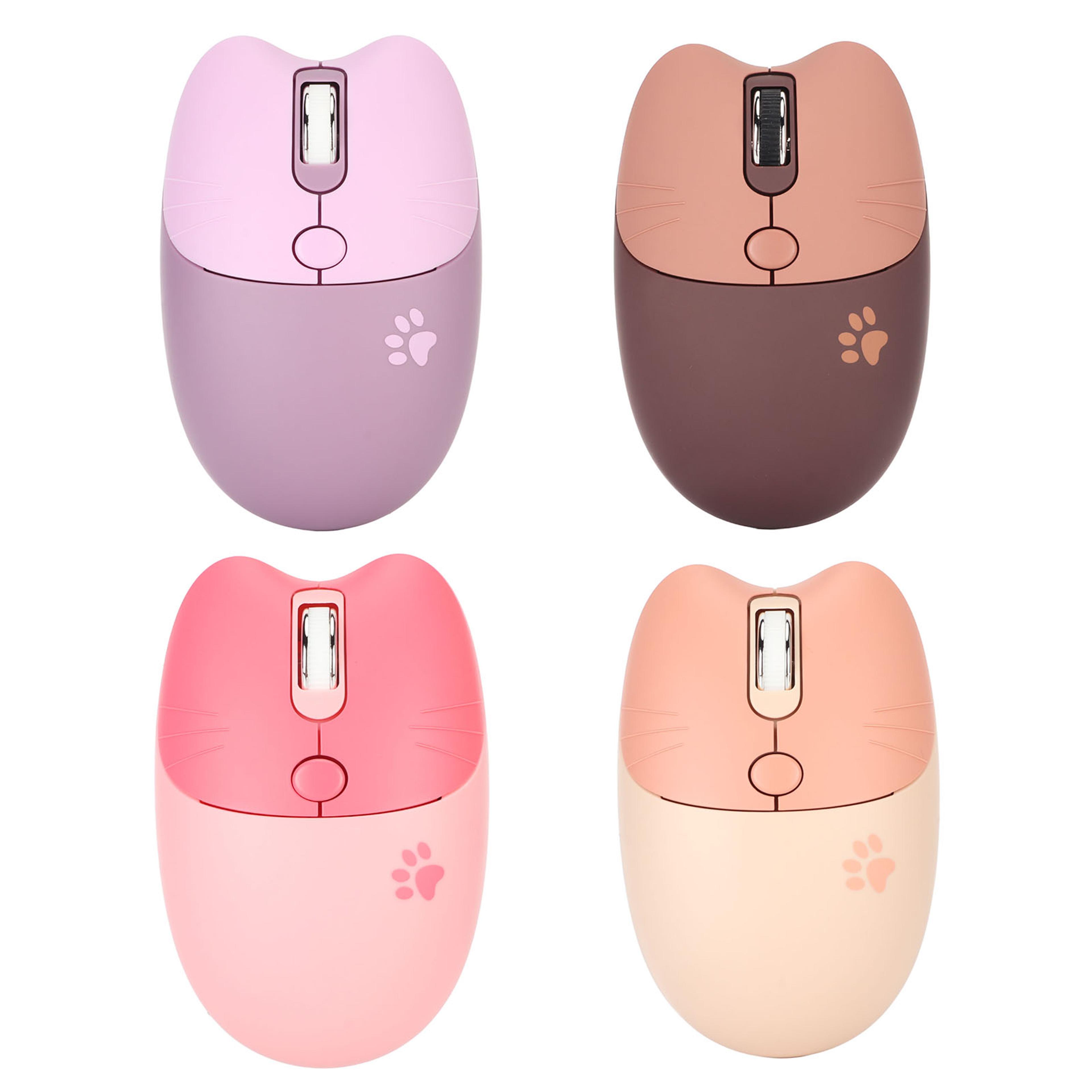 cute cat wireless mouse silent usb receiver levels portable laptop mouse