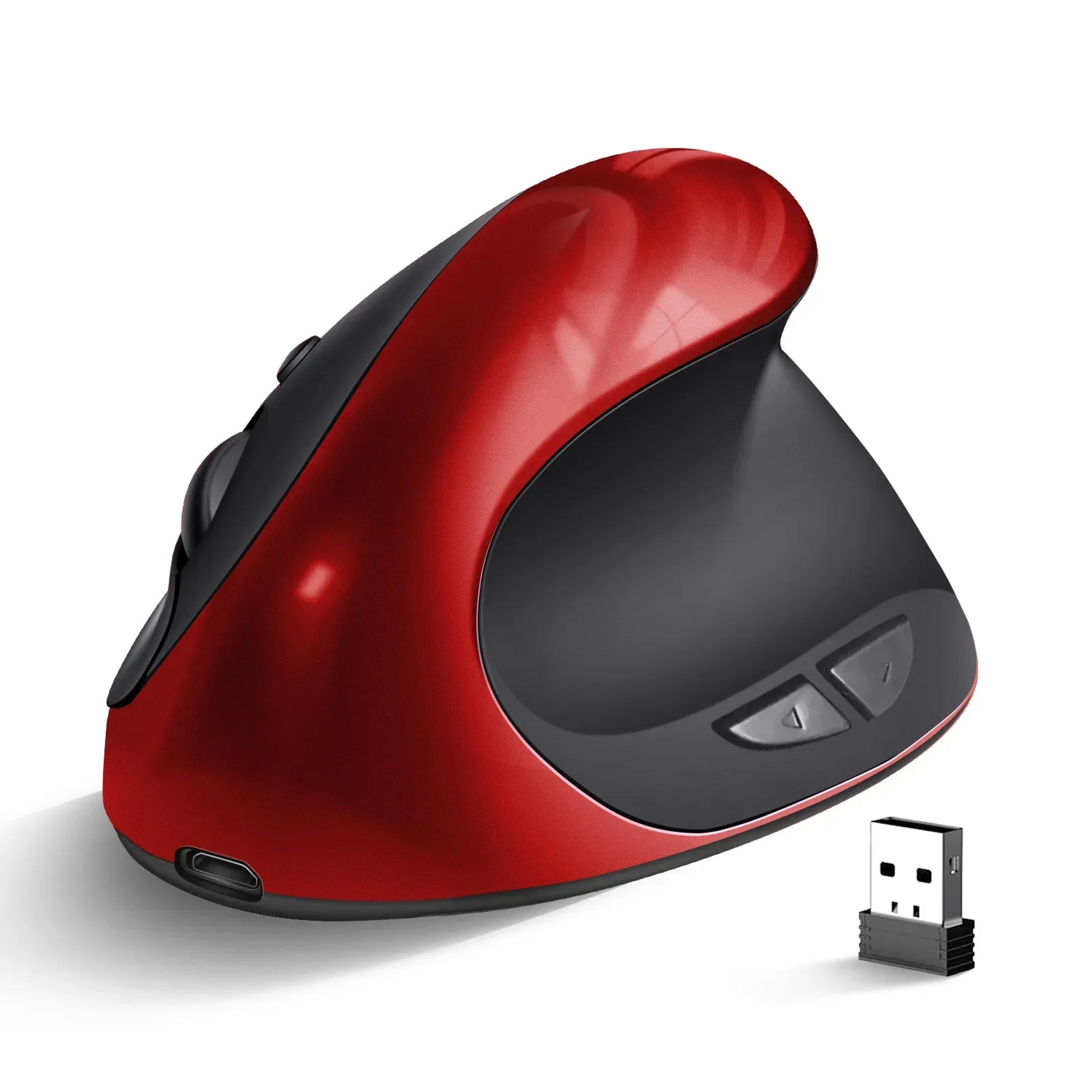 rechargeable ergonomic wireless mouse vertical mouse with buttons for pc laptop office