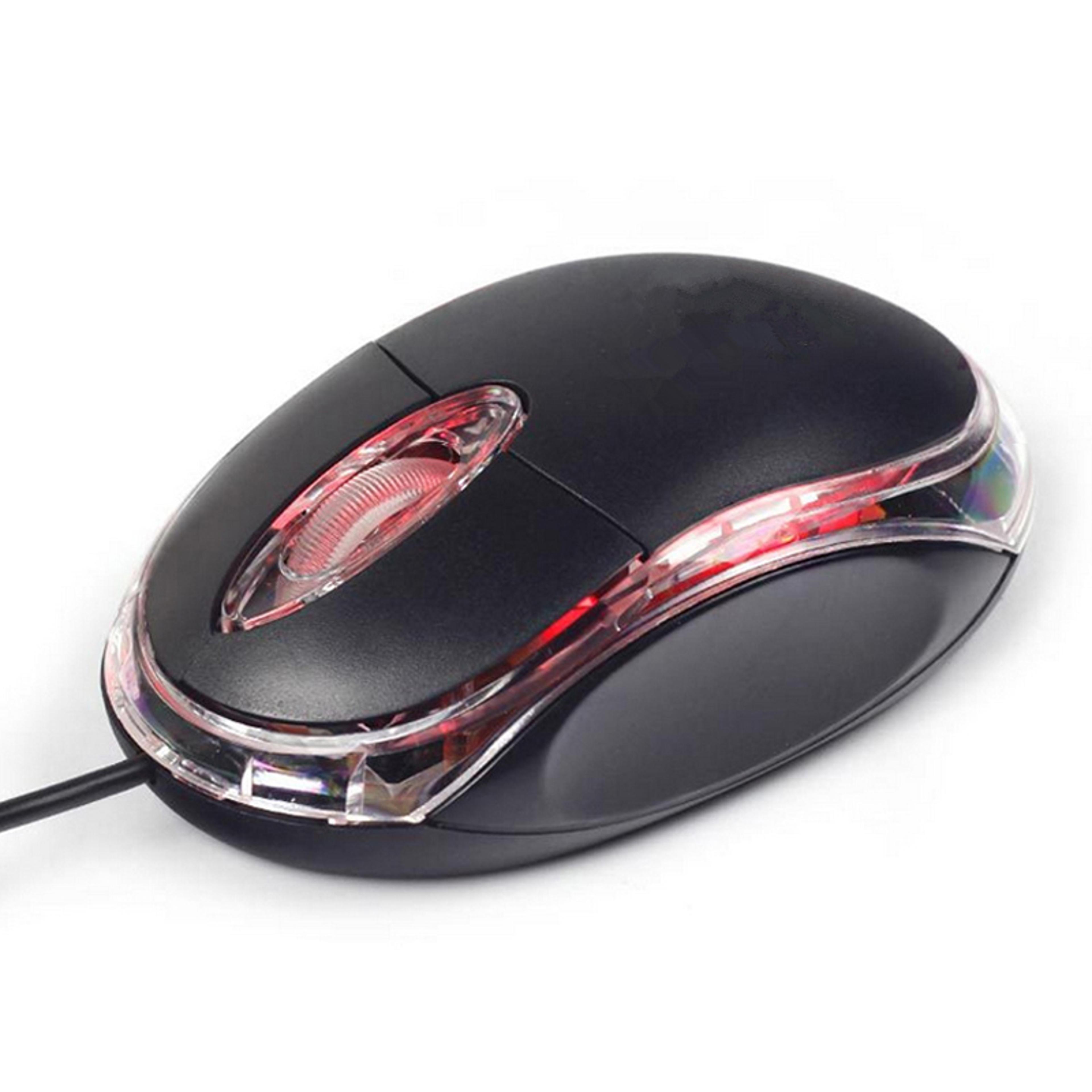 mini led usb optical mouse ergonomic wired mouse for laptop pc