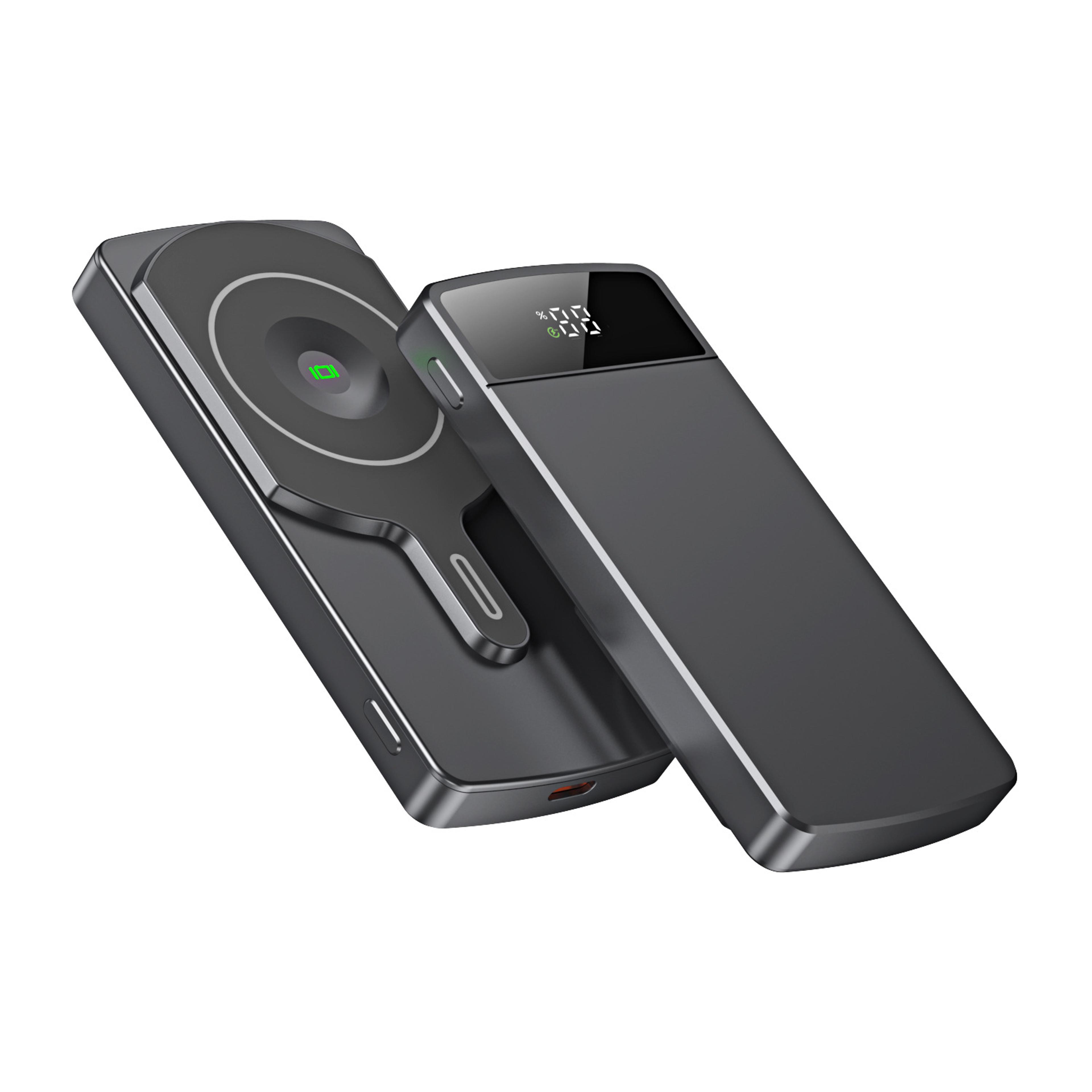 mini magnetic power bank for magsafe wireless charging with led display