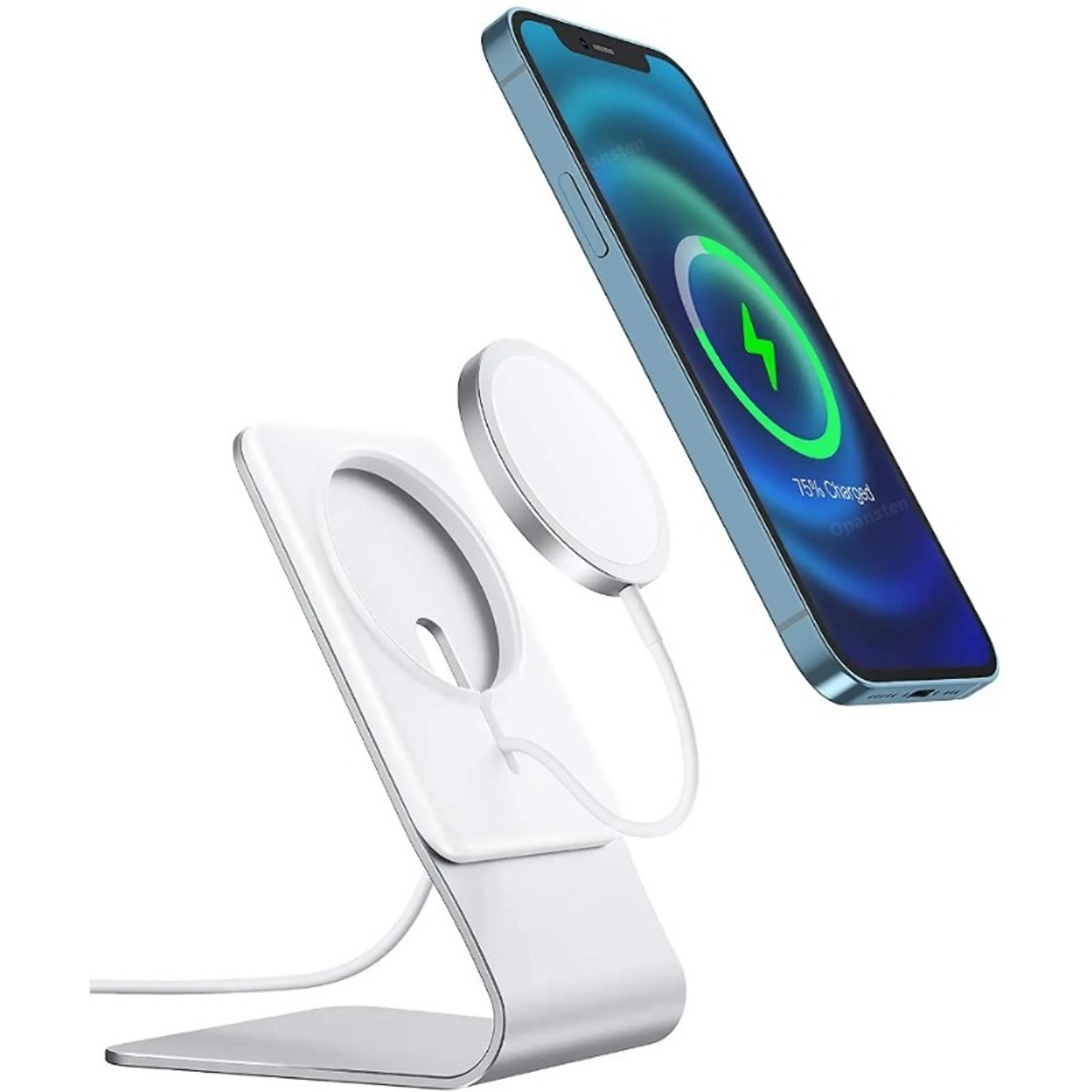 aluminum magsafe charger stand for iphone desk charging and hands free viewing