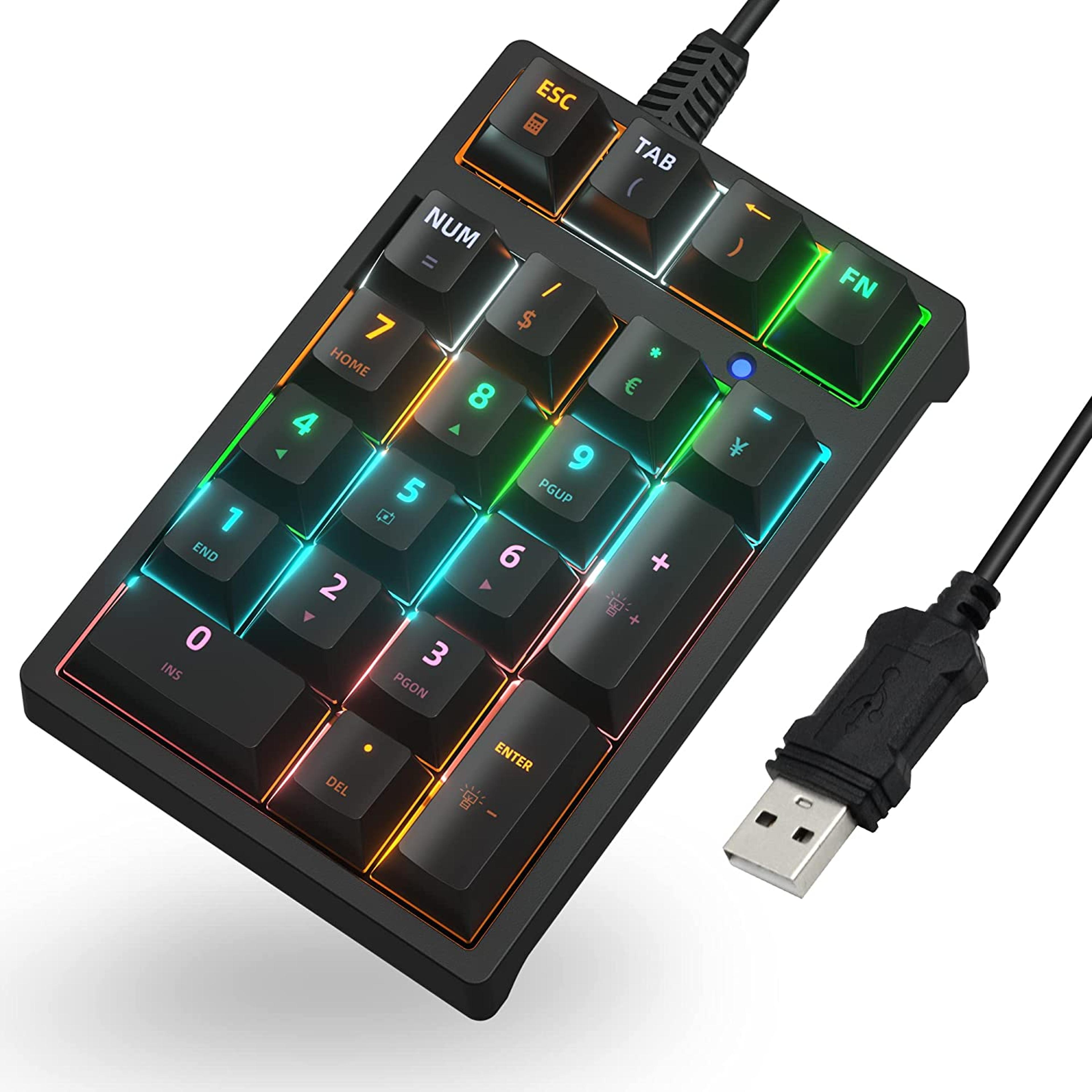 rgb key mechanical numeric keypad usb number pad for laptop and desktop