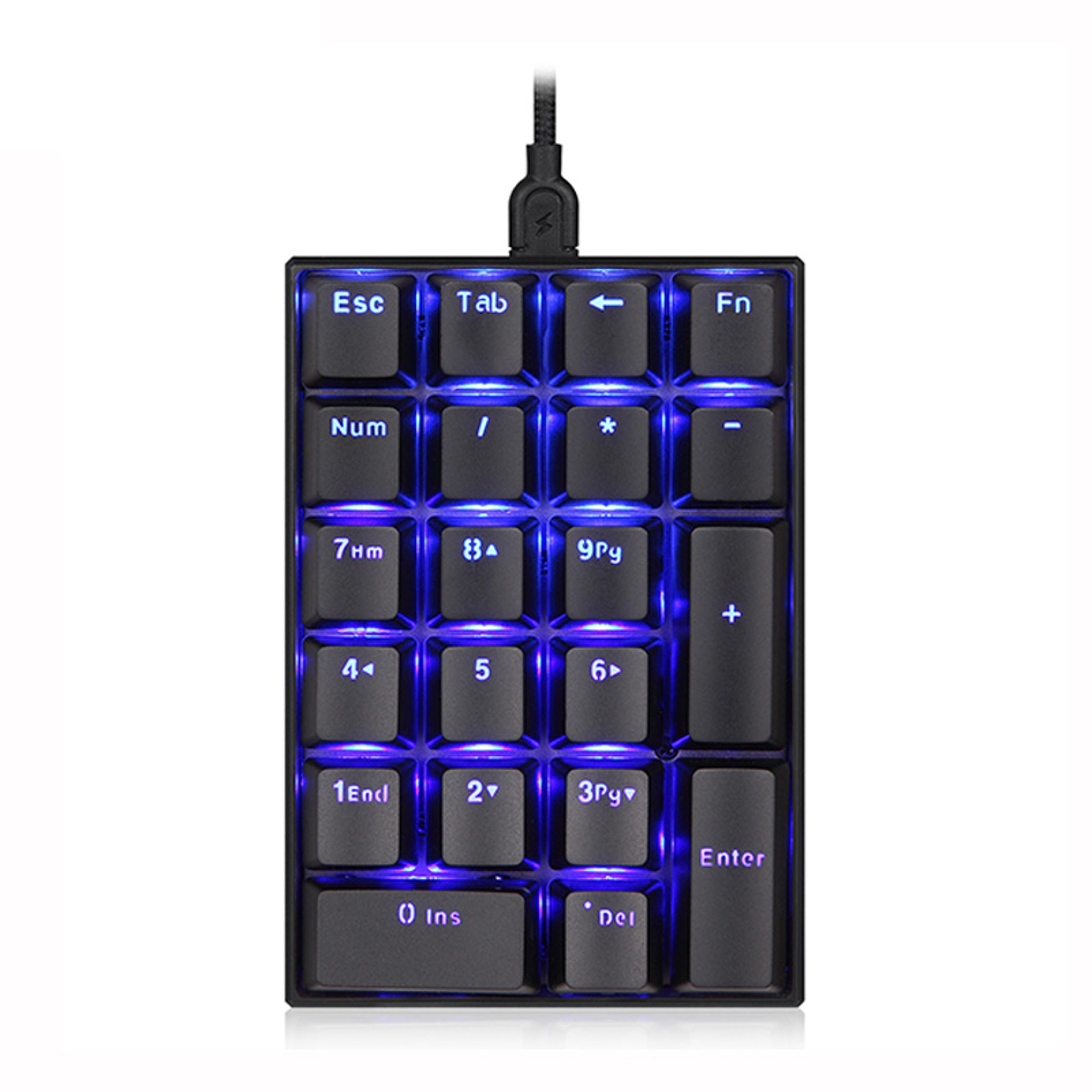 mechanical numeric keypad key usb wired backlit numpad