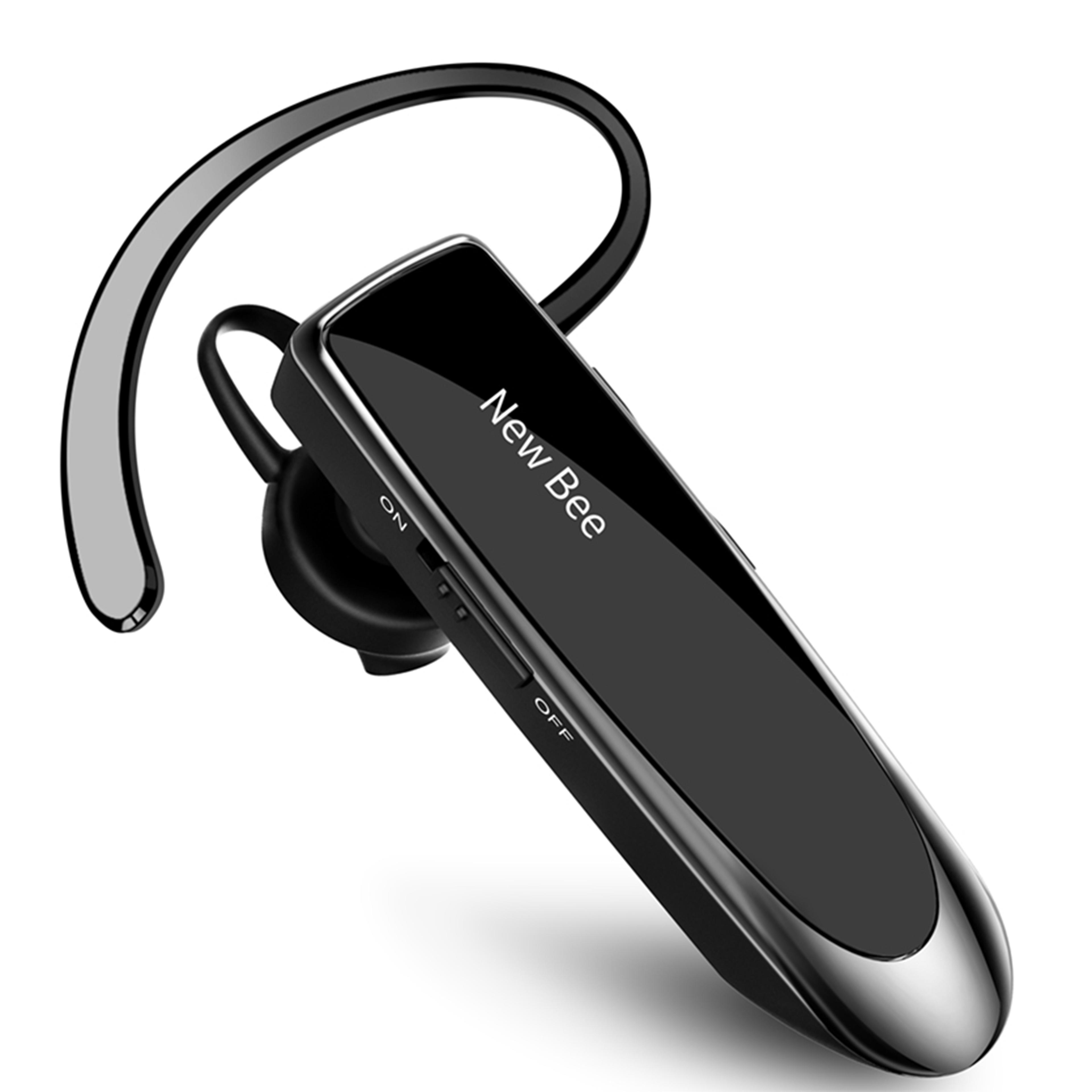 wireless bluetooth headset with noise cancelling mic hour talk time