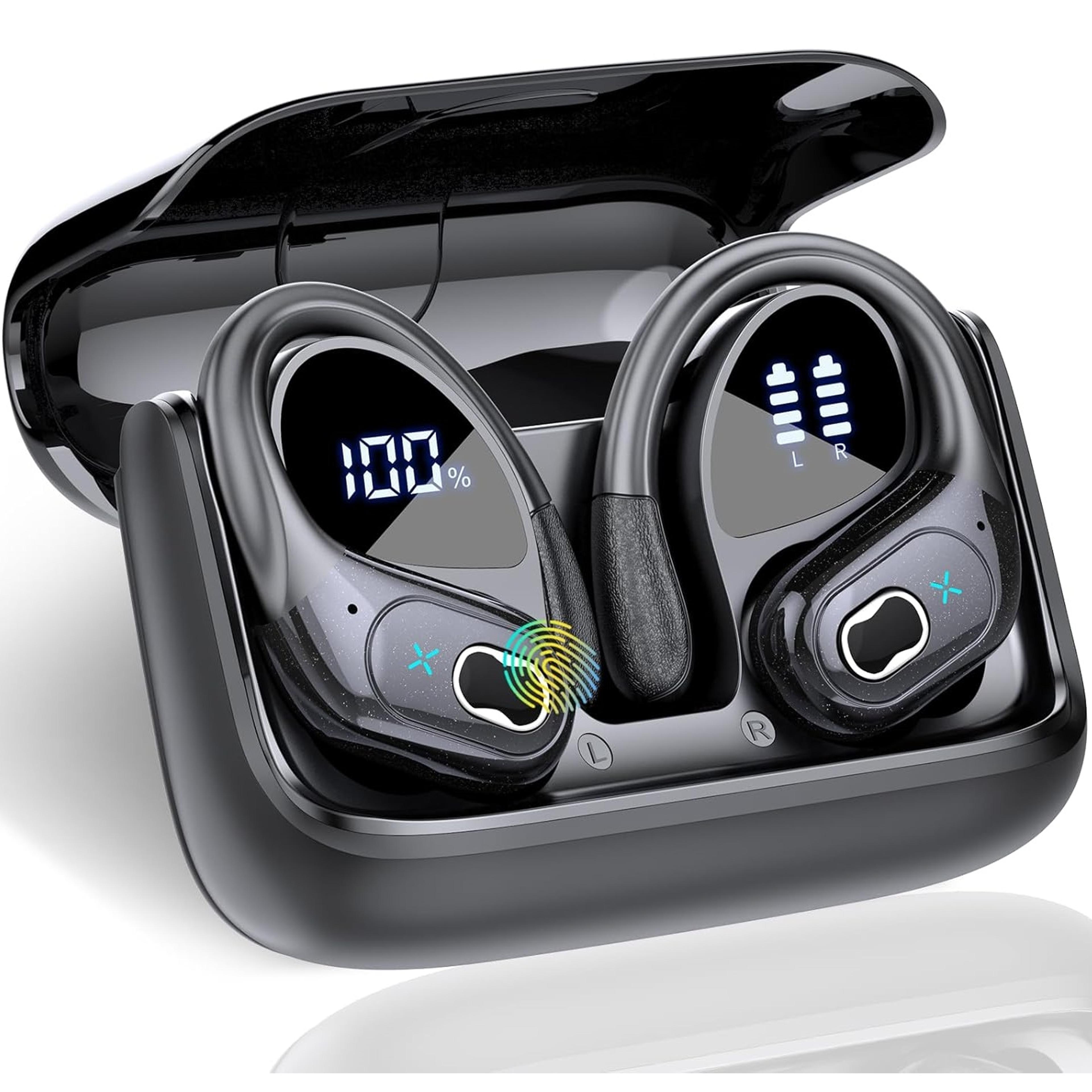 bluetooth wireless earbuds with hifi bass touch control and sports design