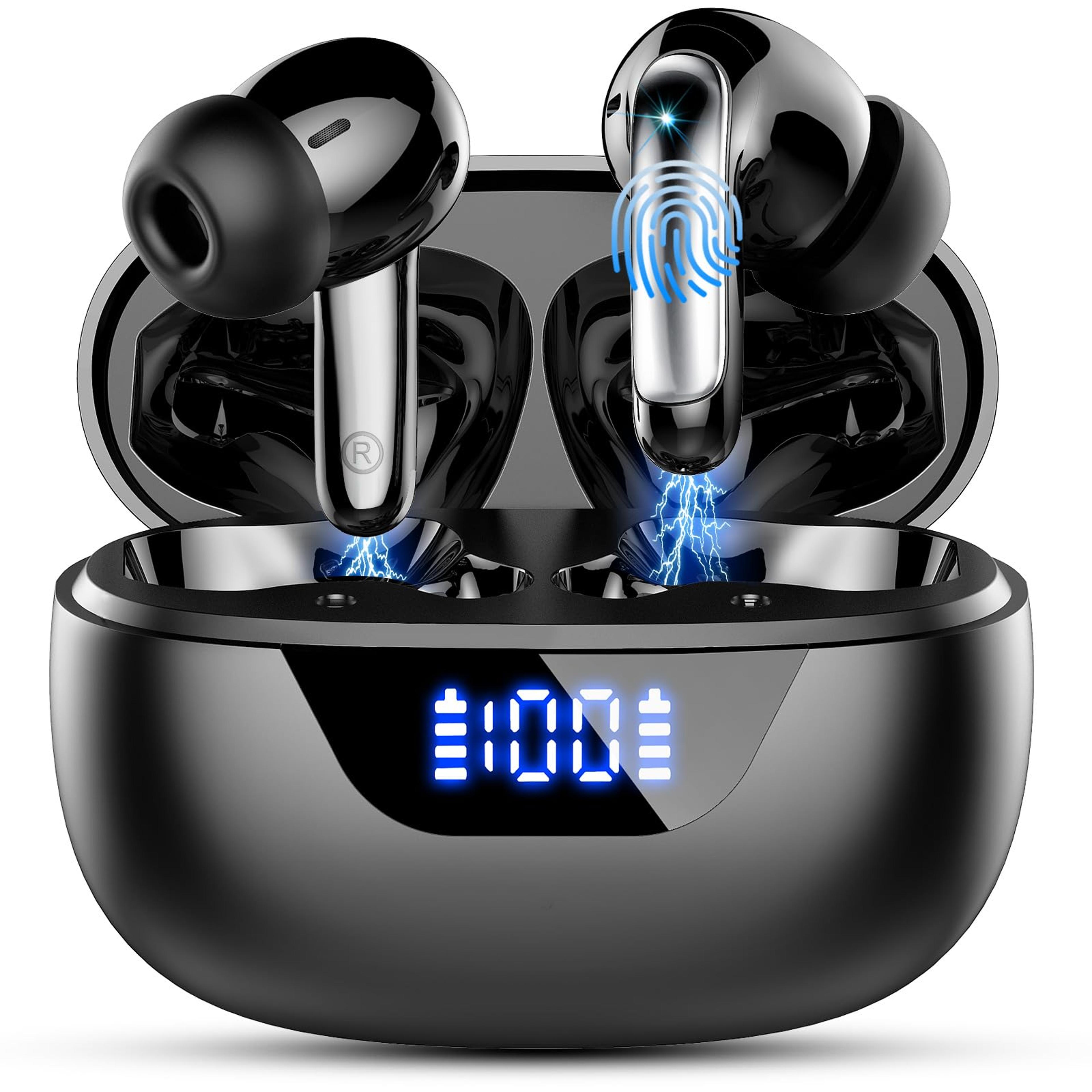 bluetooth wireless earbuds with enc mics and battery