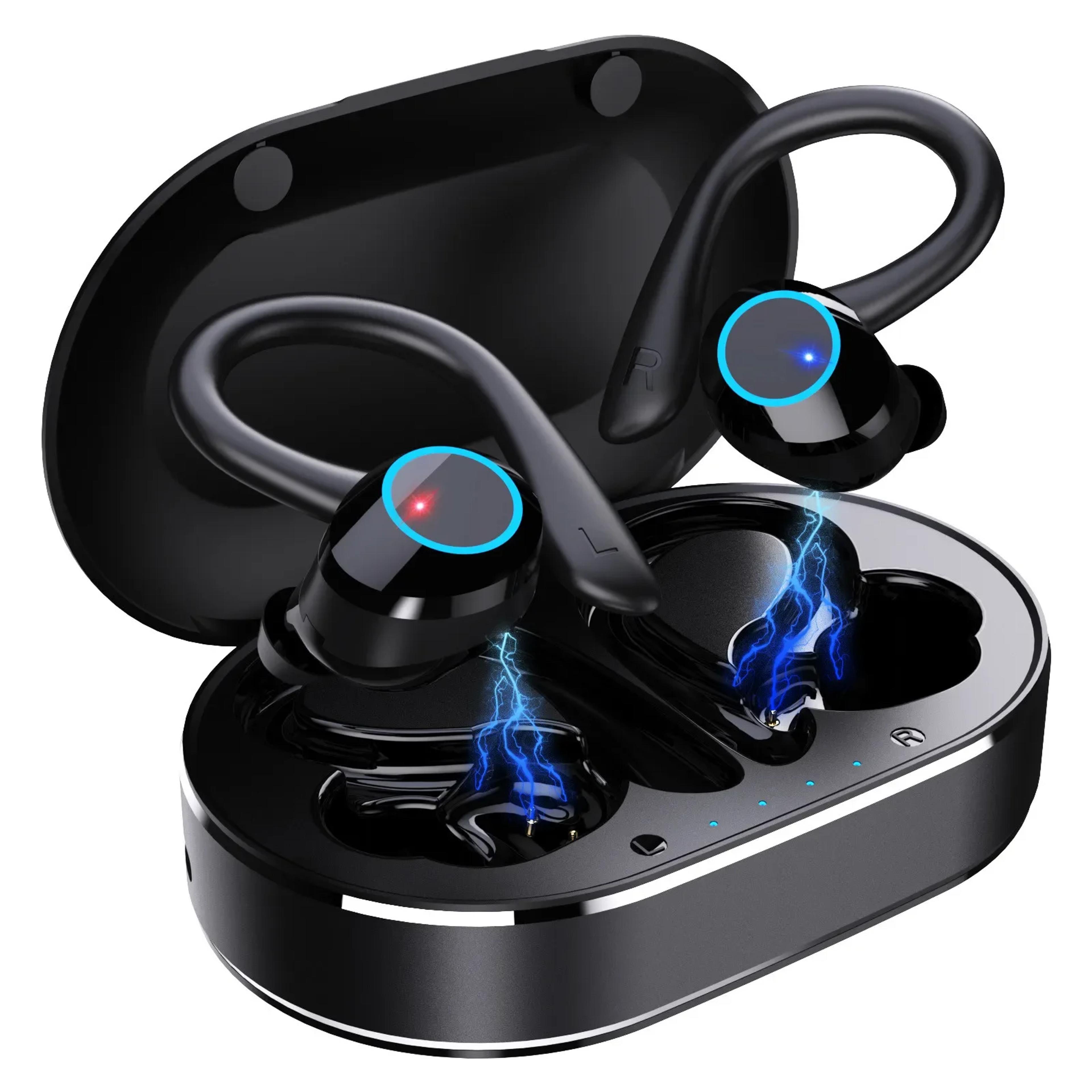 bluetooth 5.4 wireless sports earbuds with touch control hifi bass and microphone