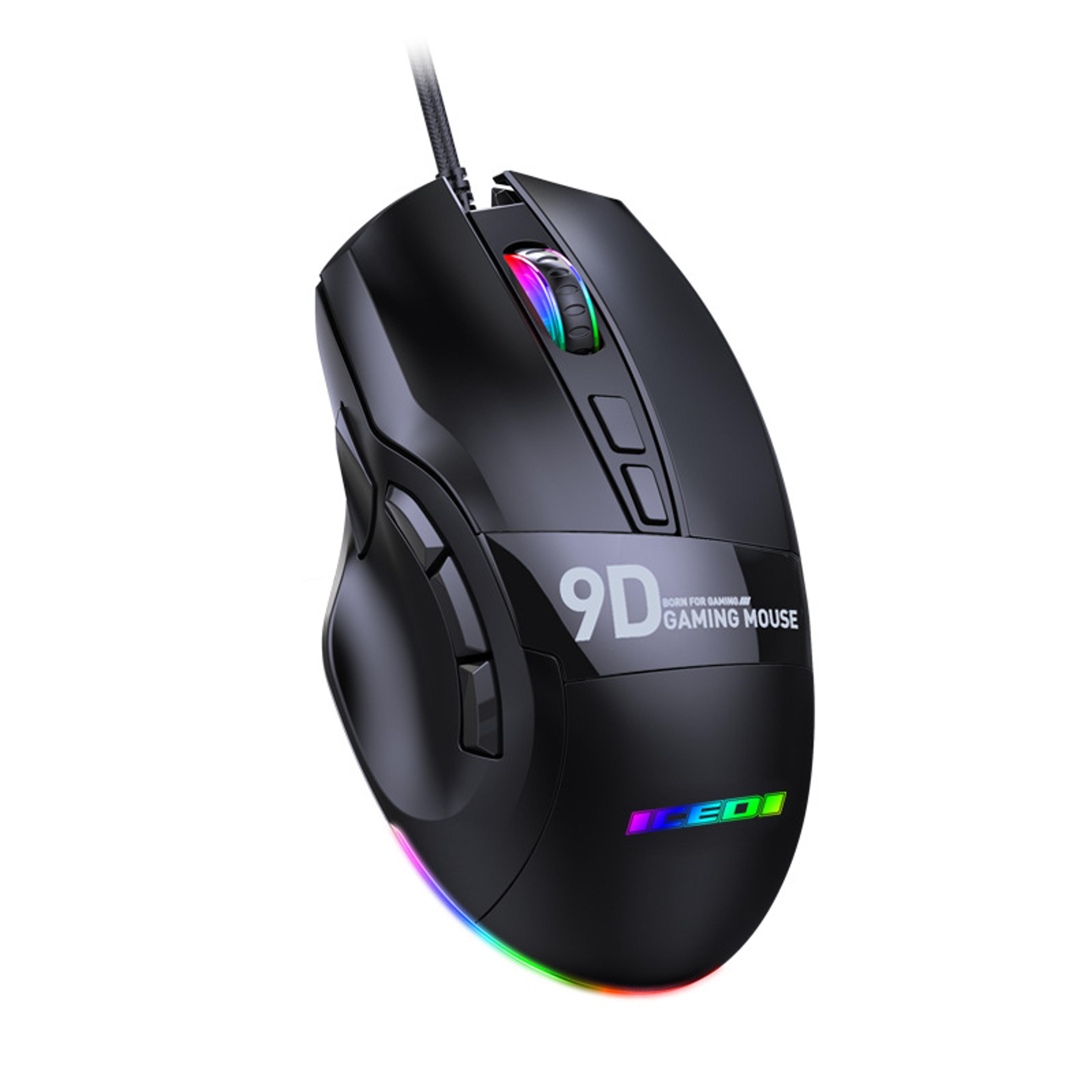 programmable wired gaming mouse with fire button