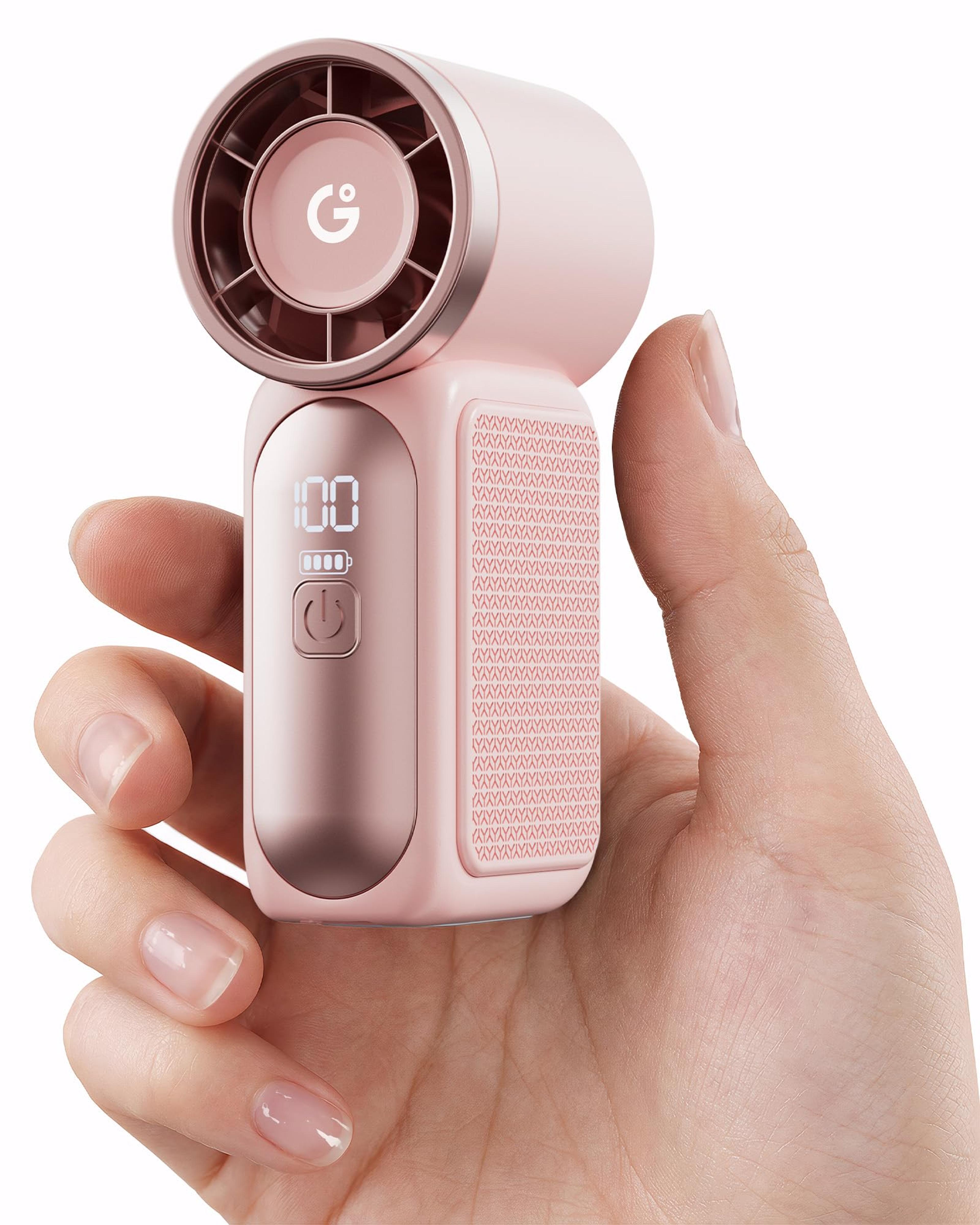 portable handheld fan speed rechargeable mini fan with digital display
