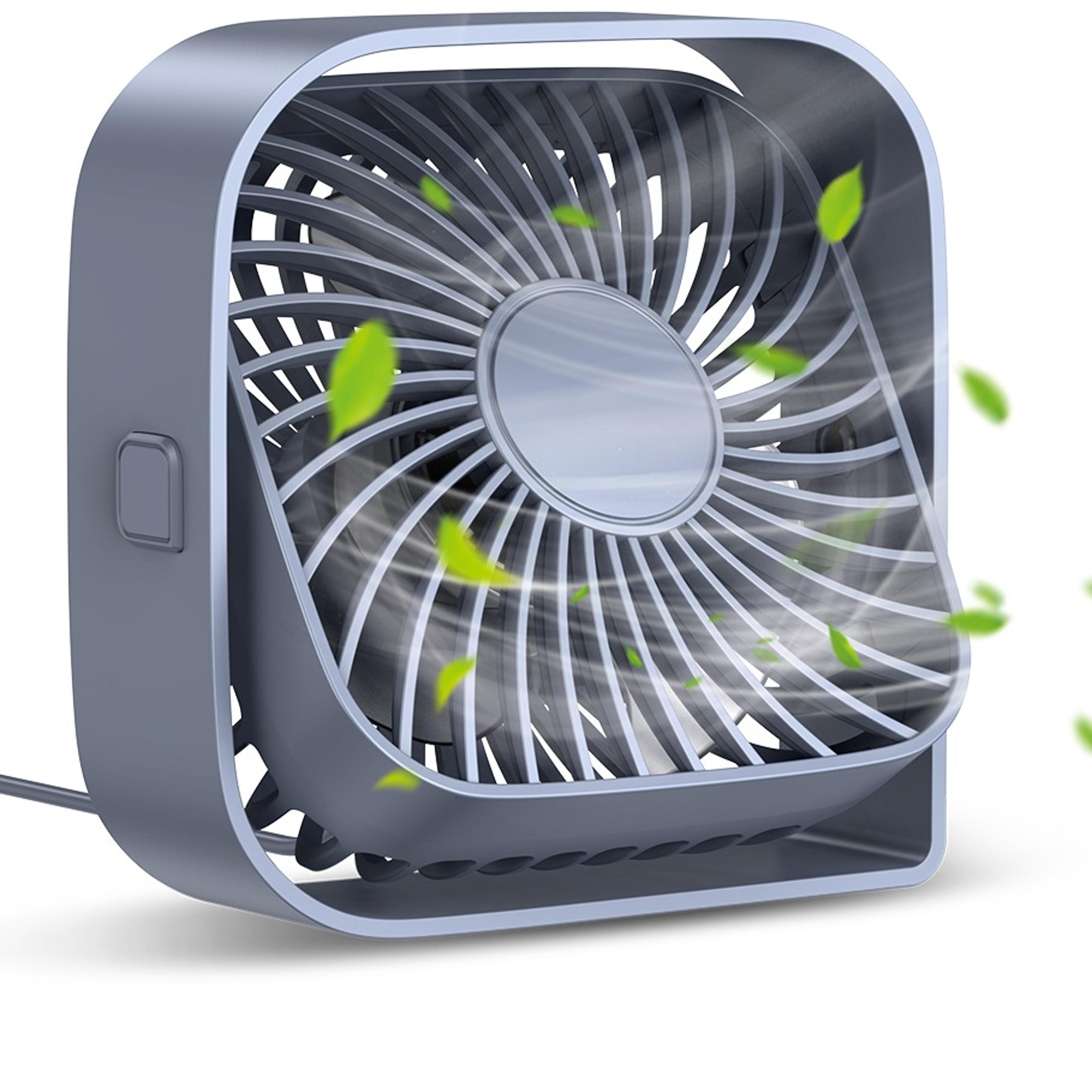 mini portable usb desk fan speed quiet rotatable personal cooling fan