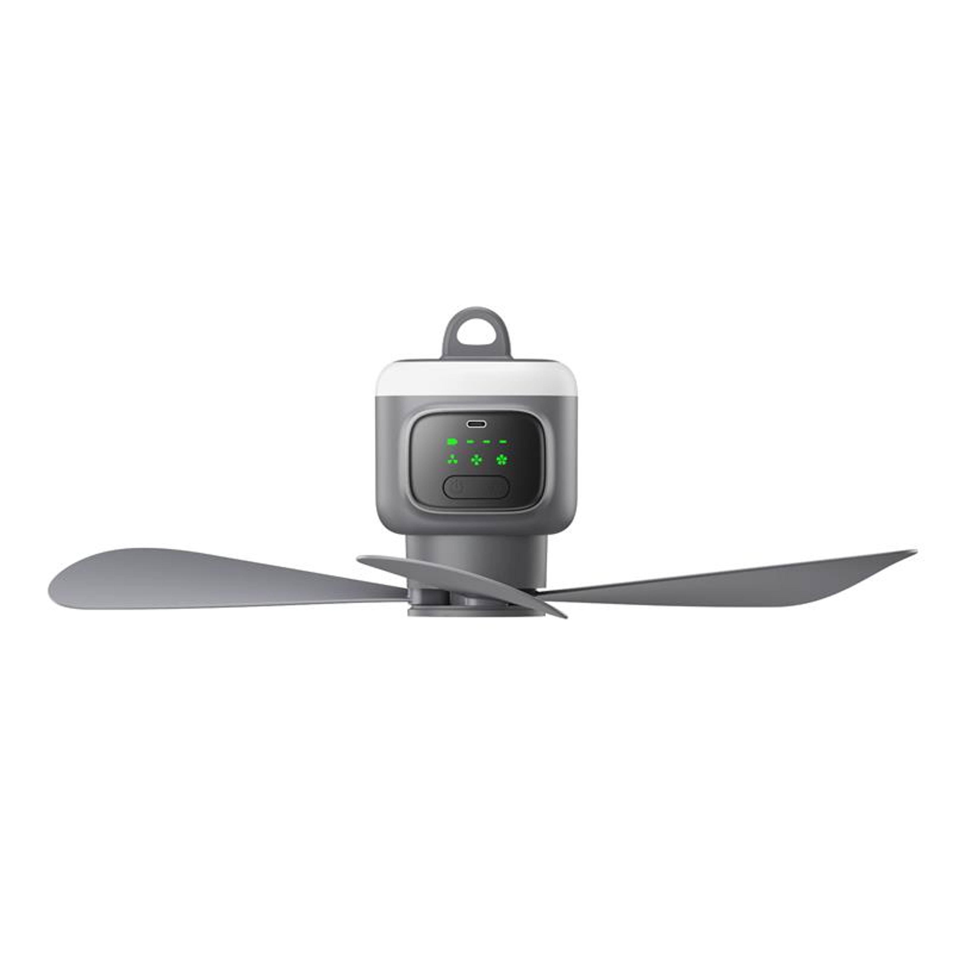 portable camping fan rechargeable tent ceiling fan with led light