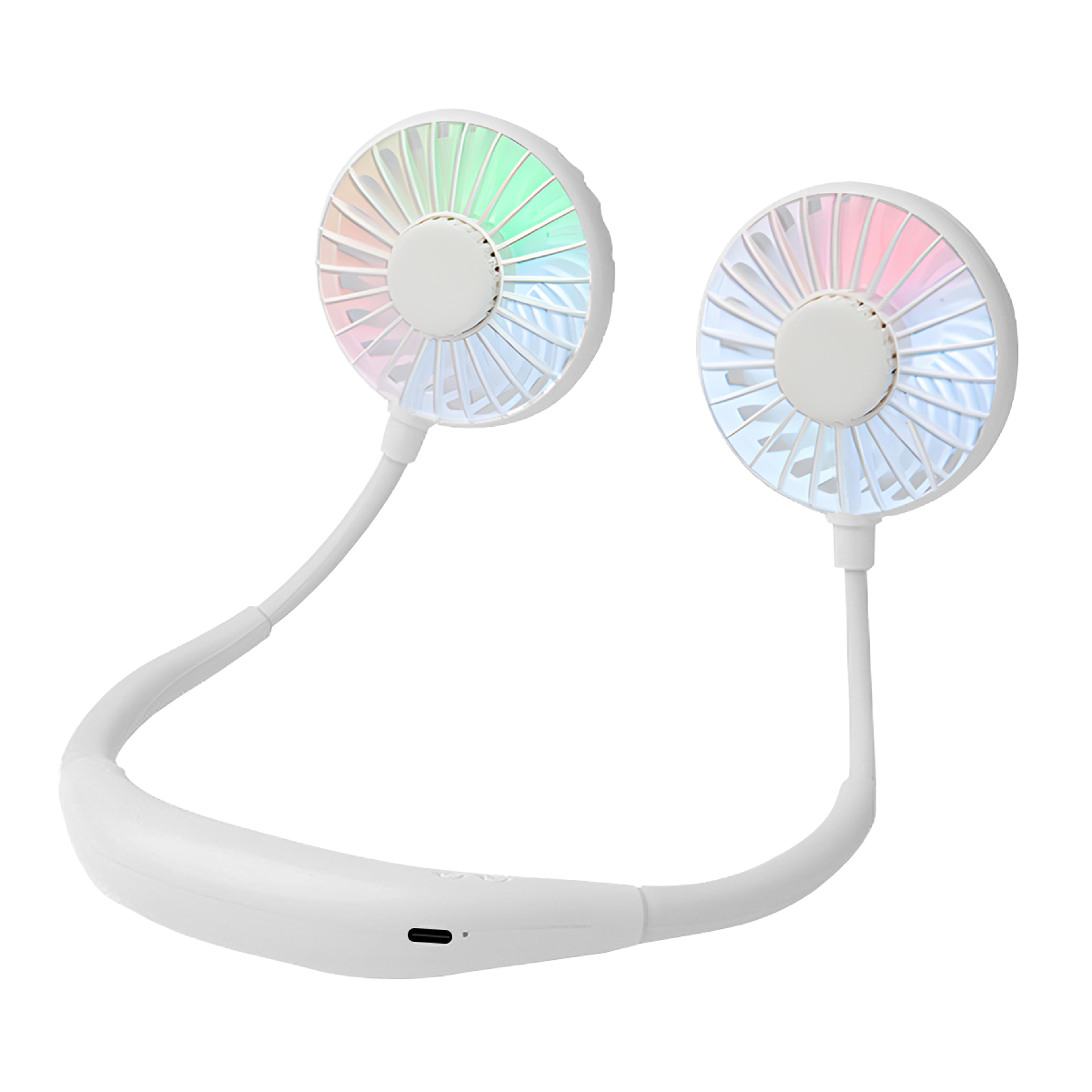 rechargeable neck fan speed hands free portable cooling fan