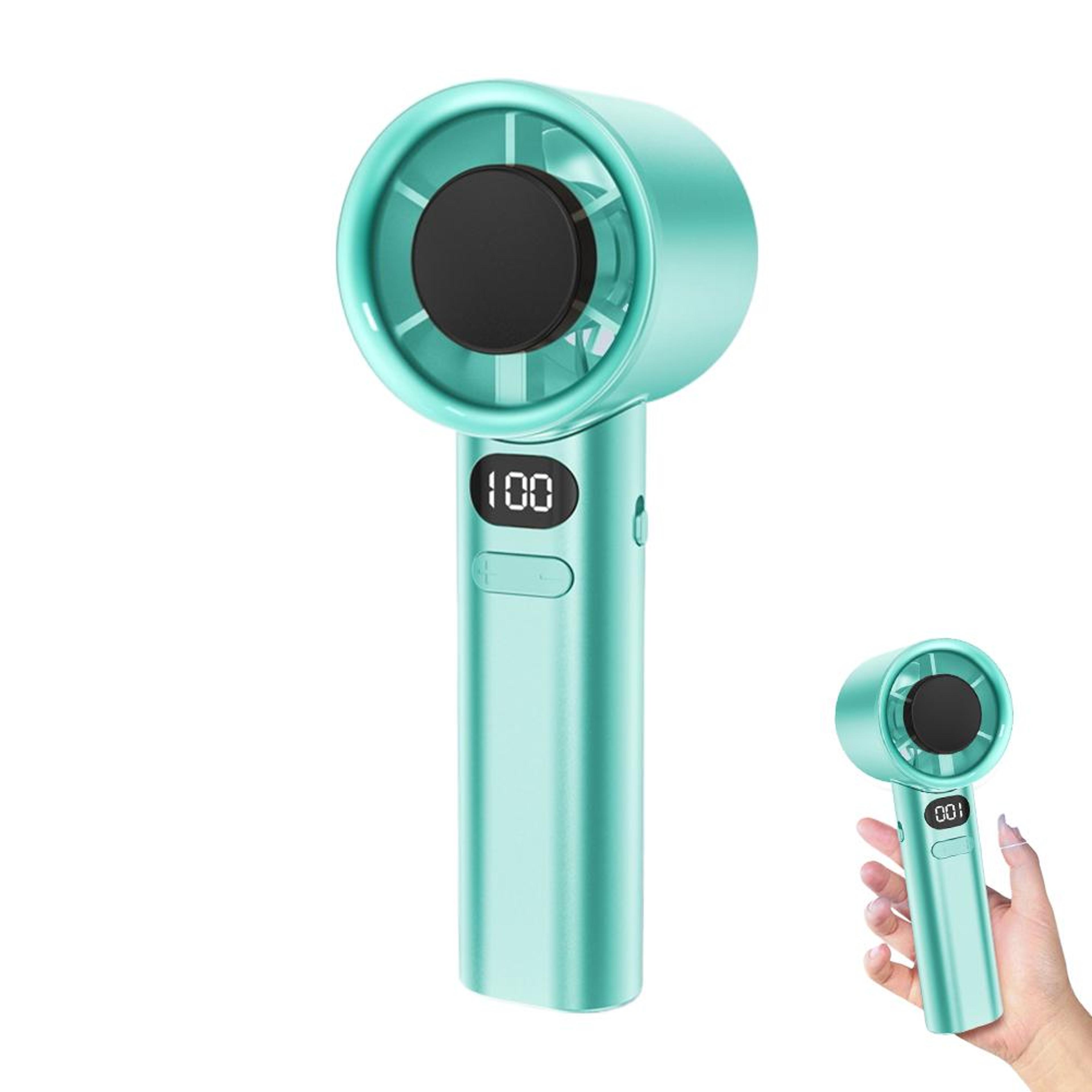 speed portable handheld fan rechargeable mini turbo fan with battery