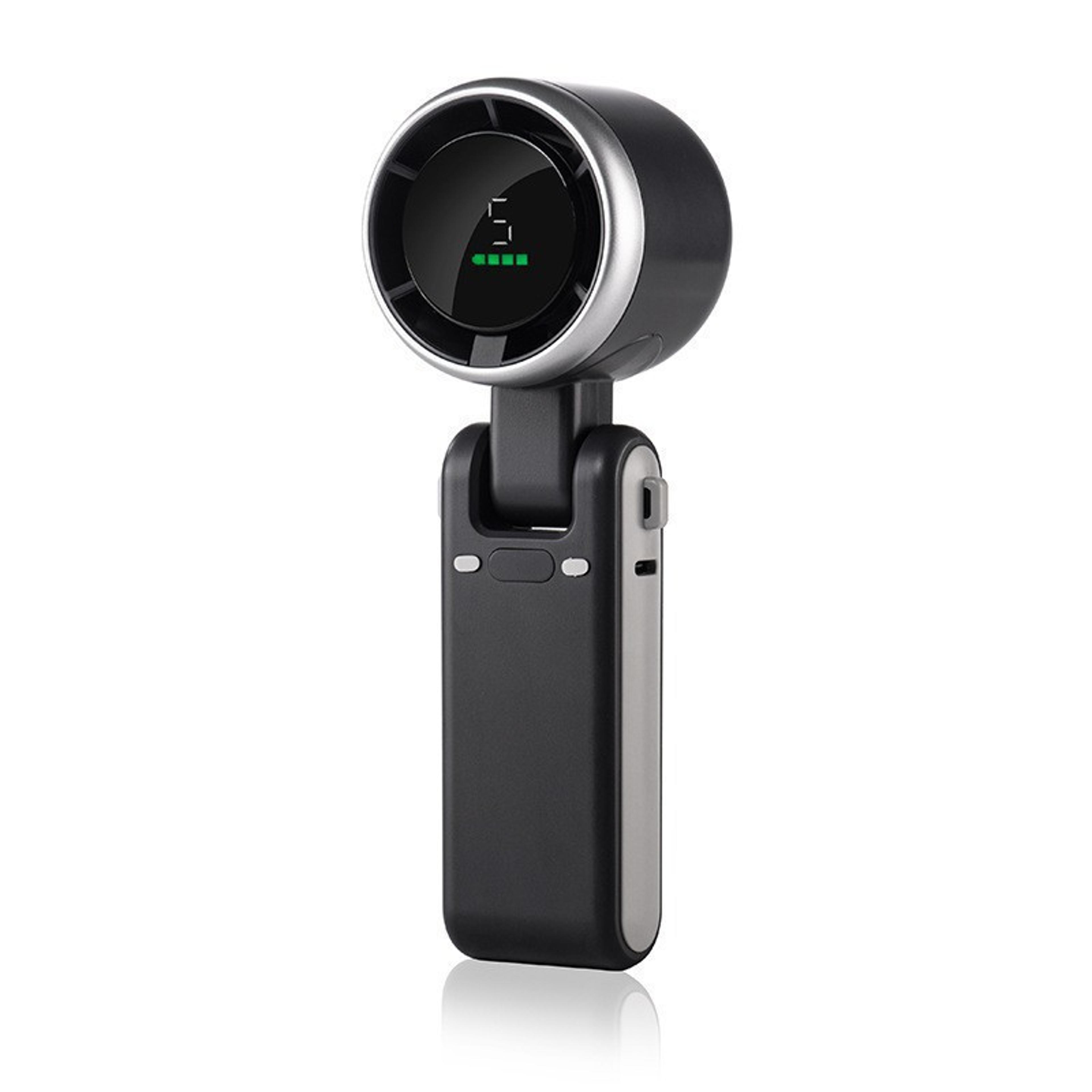 high speed portable handheld fan with digital display rechargeable foldable neck fan