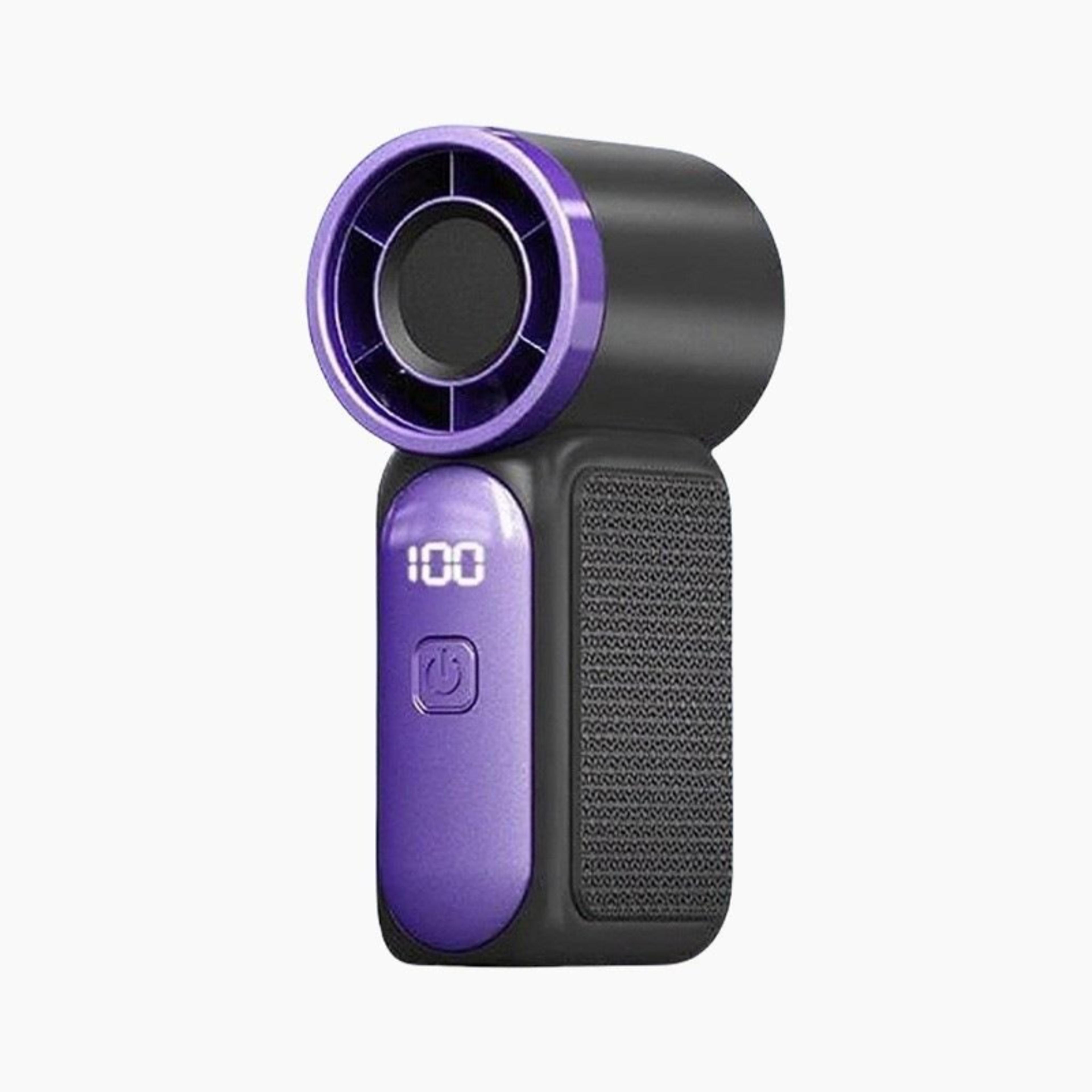 mini portable handheld fan with digital display and usb rechargeable battery