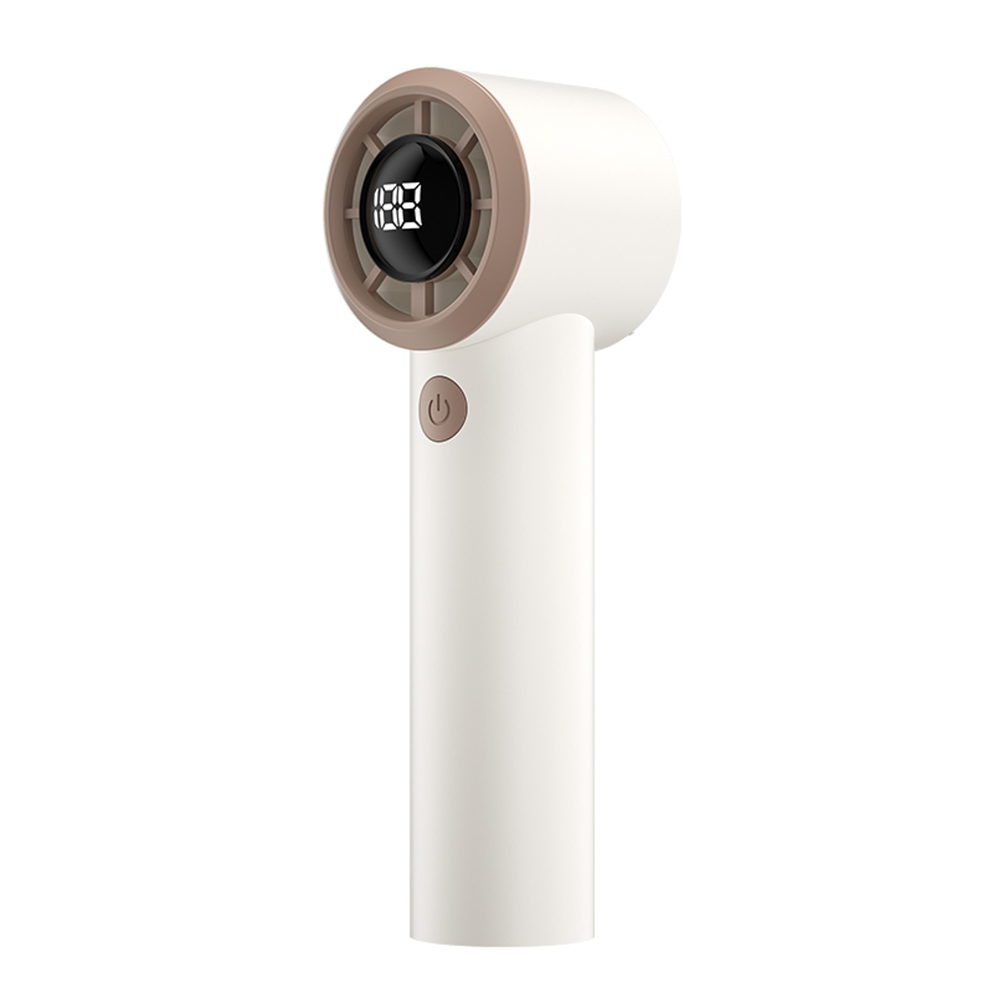 portable handheld fan with semiconductor cooling speed led display