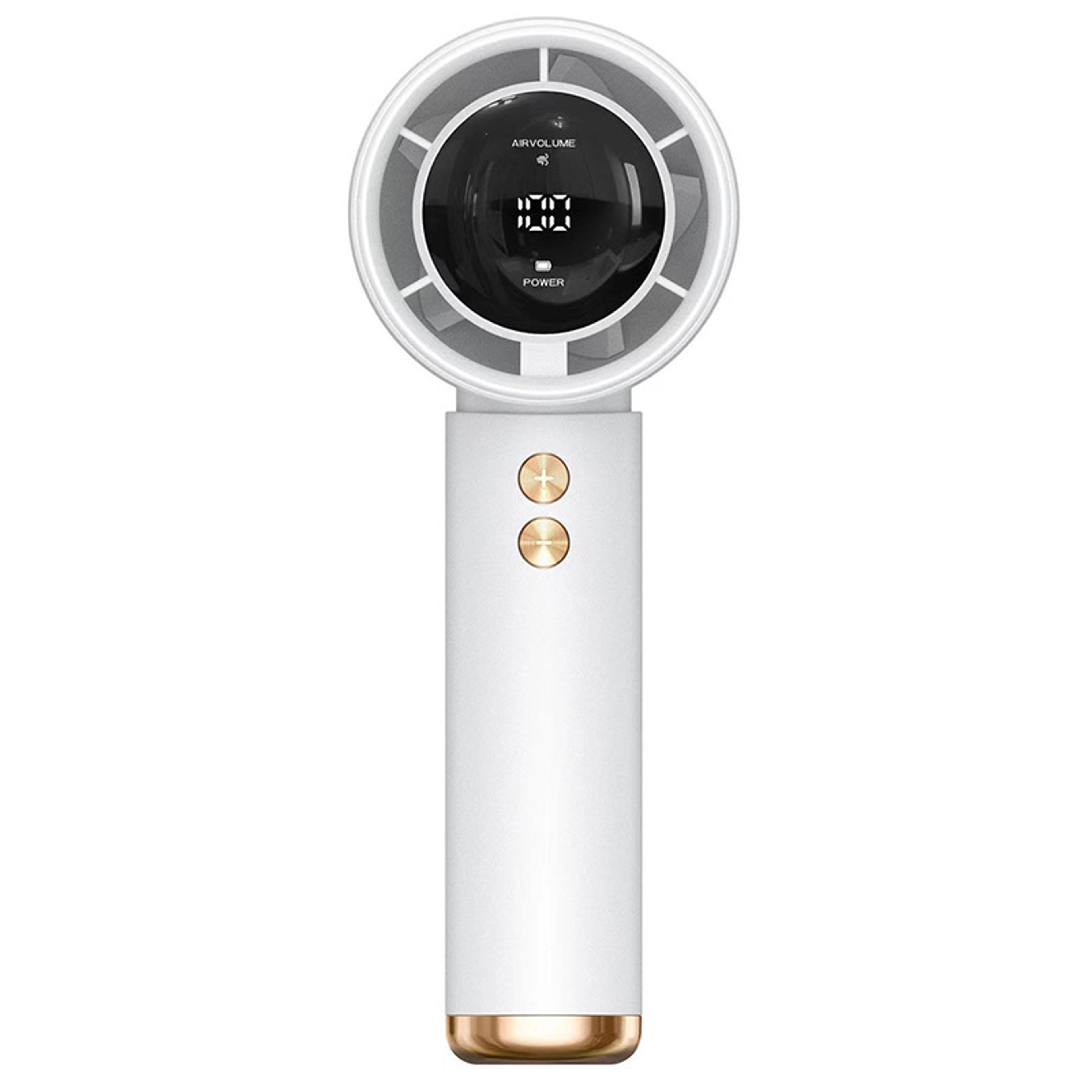 speed rechargeable handheld fan with led display