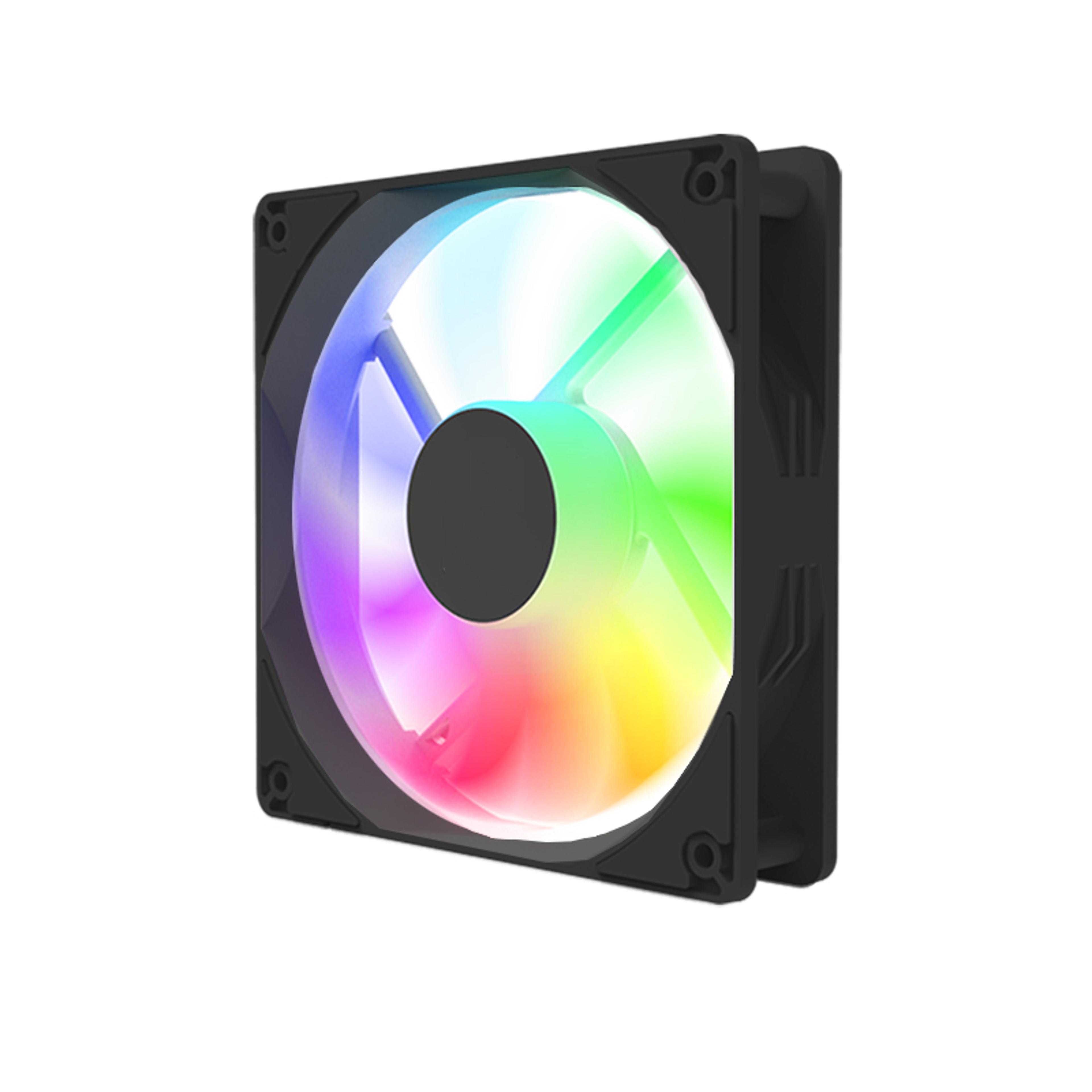 rgb pc case fan with cyclic mirror light desktop cooling fan