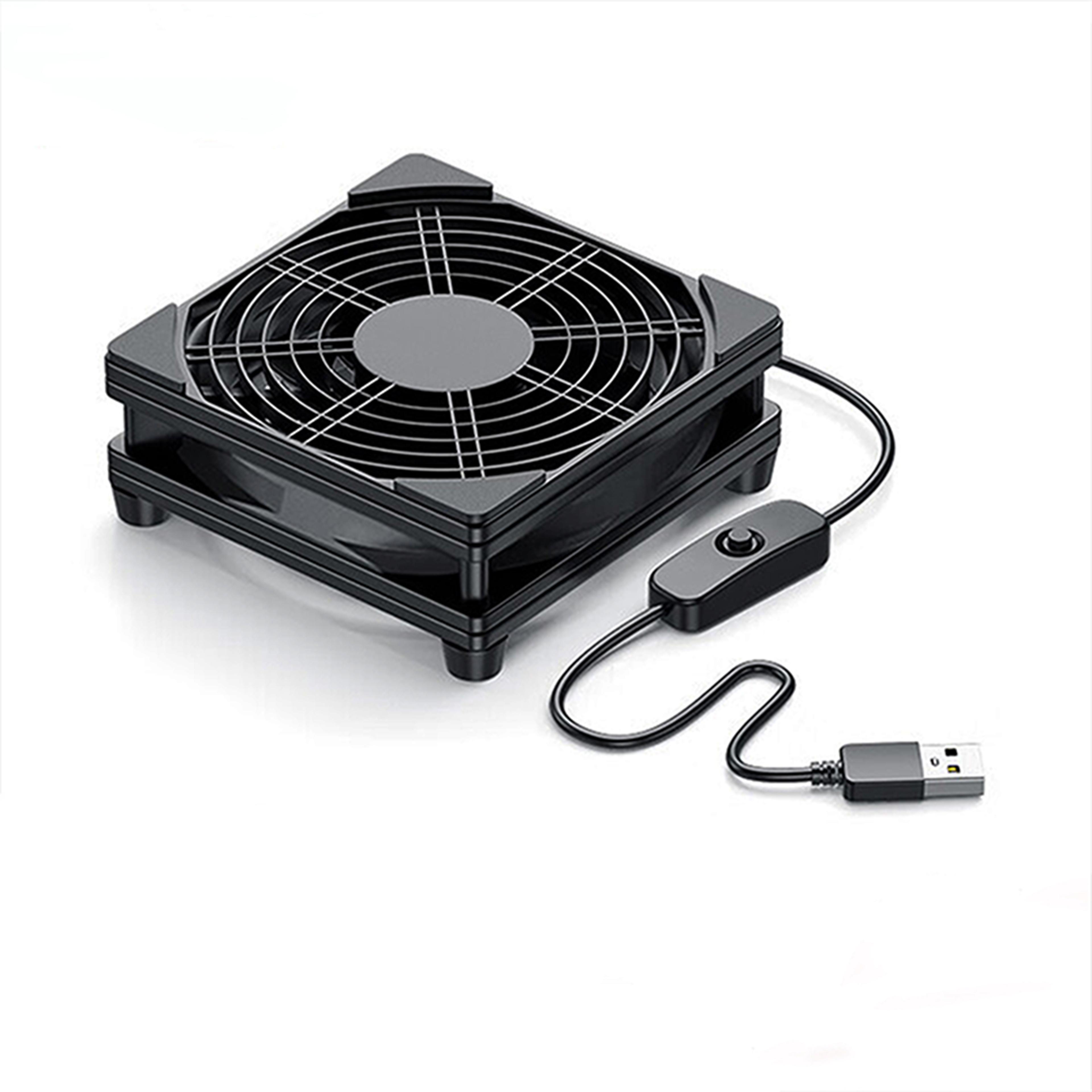 usb cooling fan quiet router and electronics cooler with switch