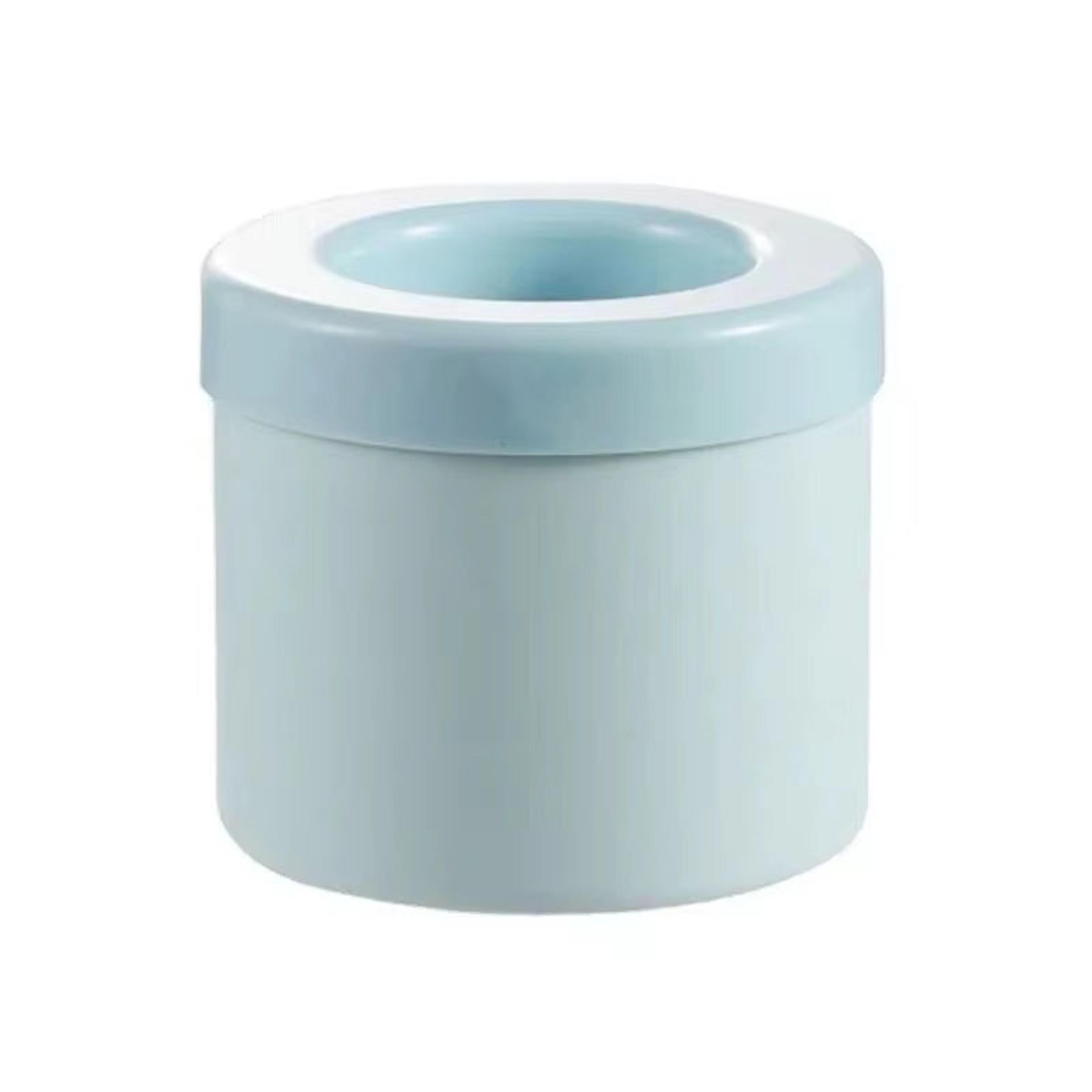space saving silicone ice cube mold with pour bucket and freezer ice maker