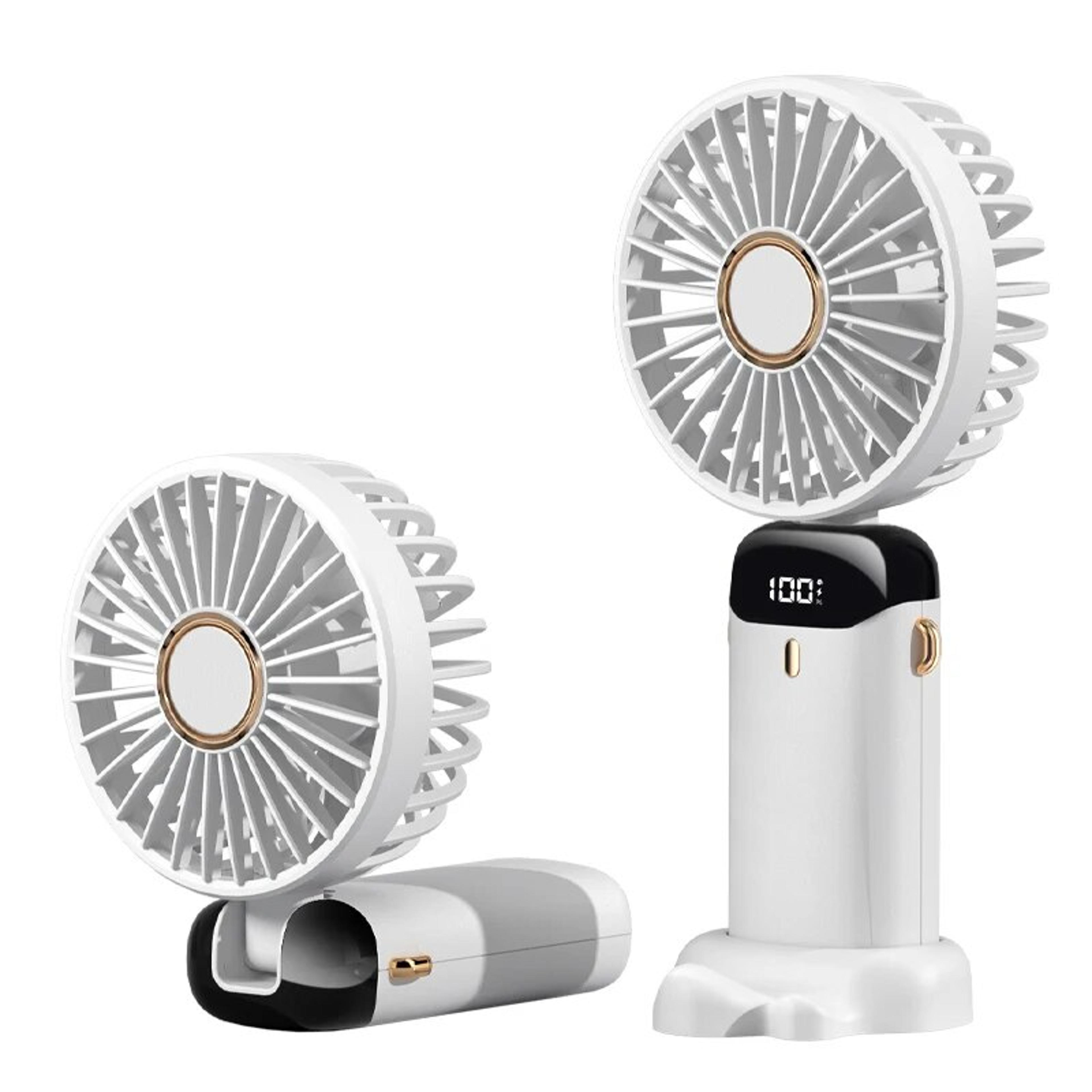 speed portable mini fan rechargeable foldable neck fan with phone stand