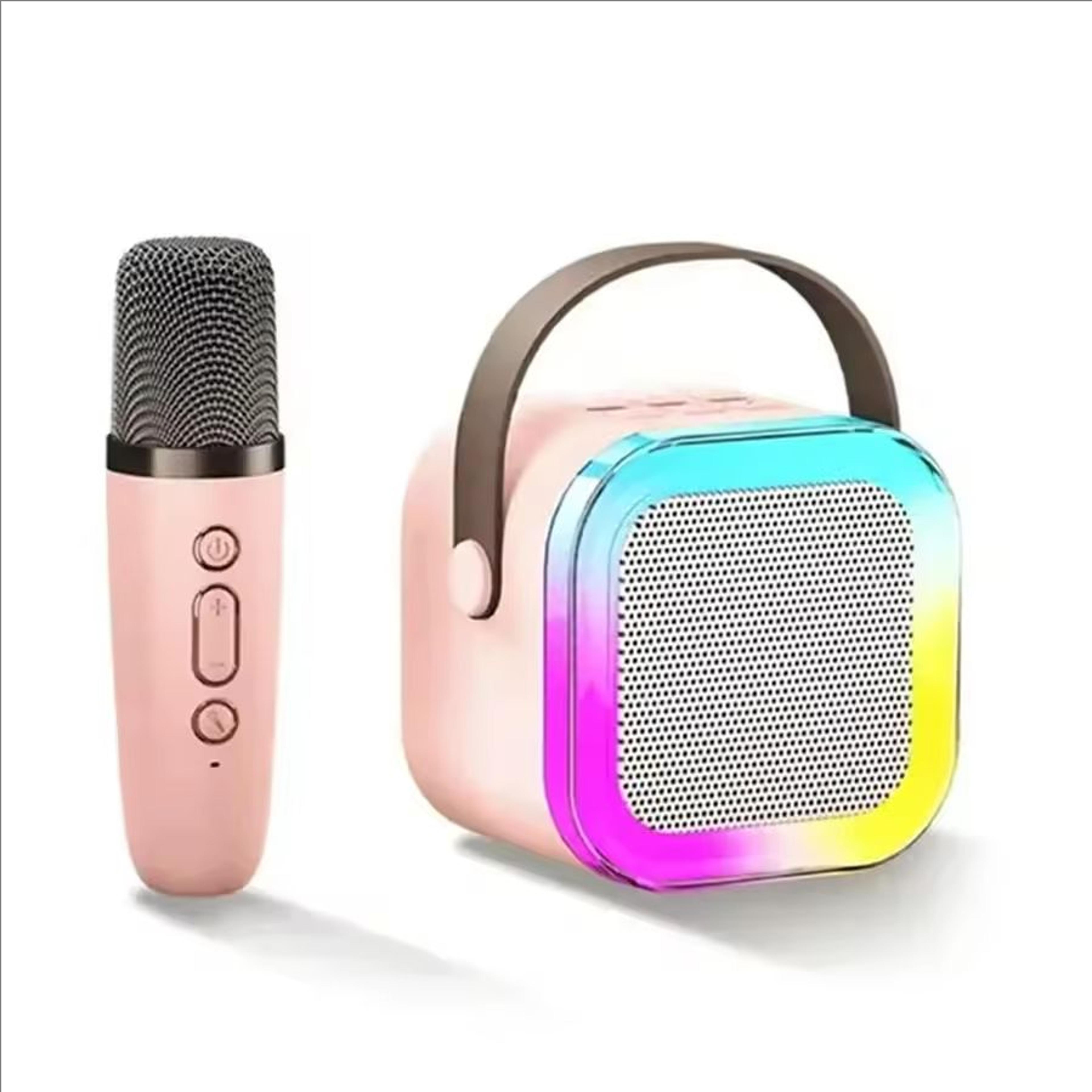 portable karaoke machine with wireless microphones and bluetooth speaker