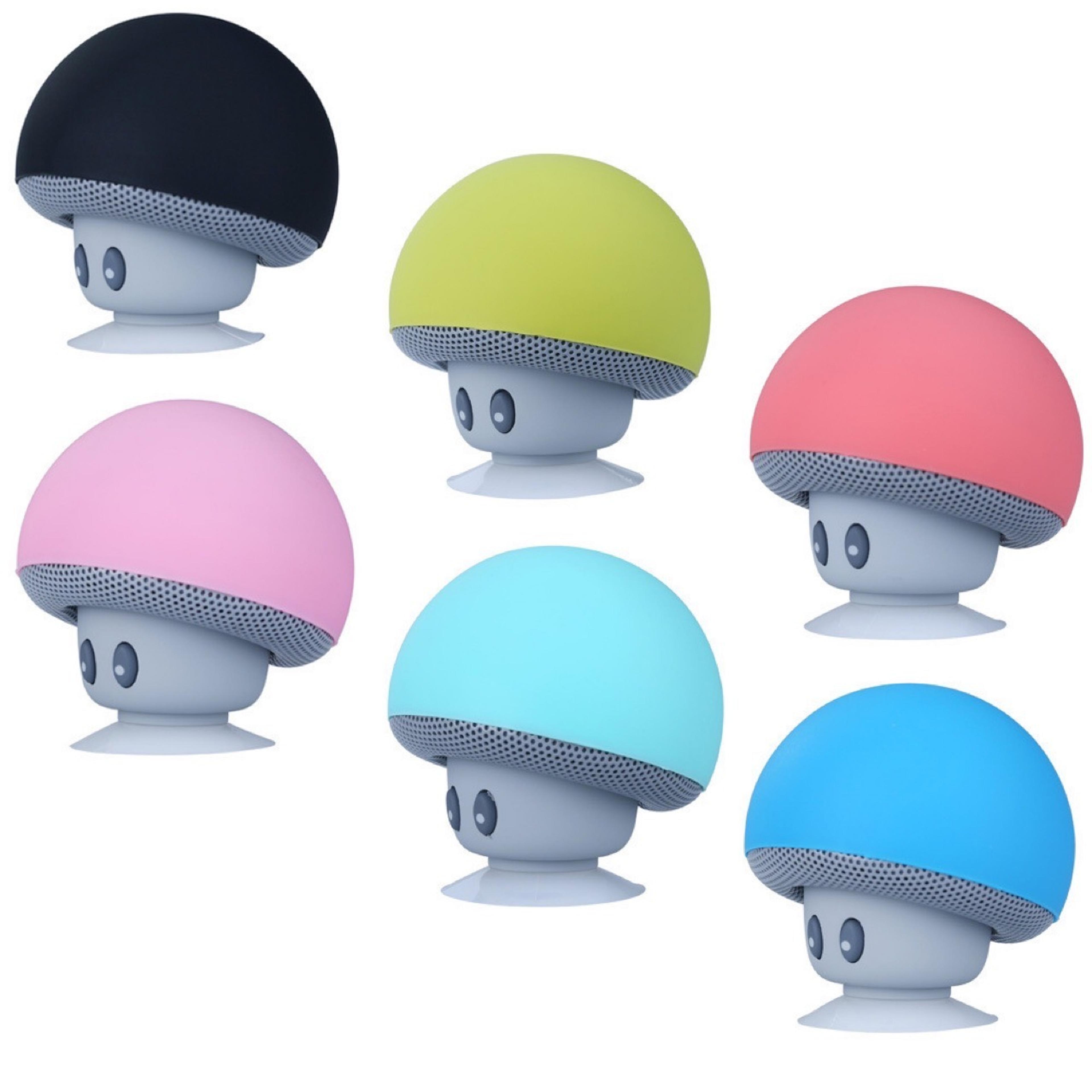 mini mushroom bluetooth speaker portable wireless suction cup phone speaker