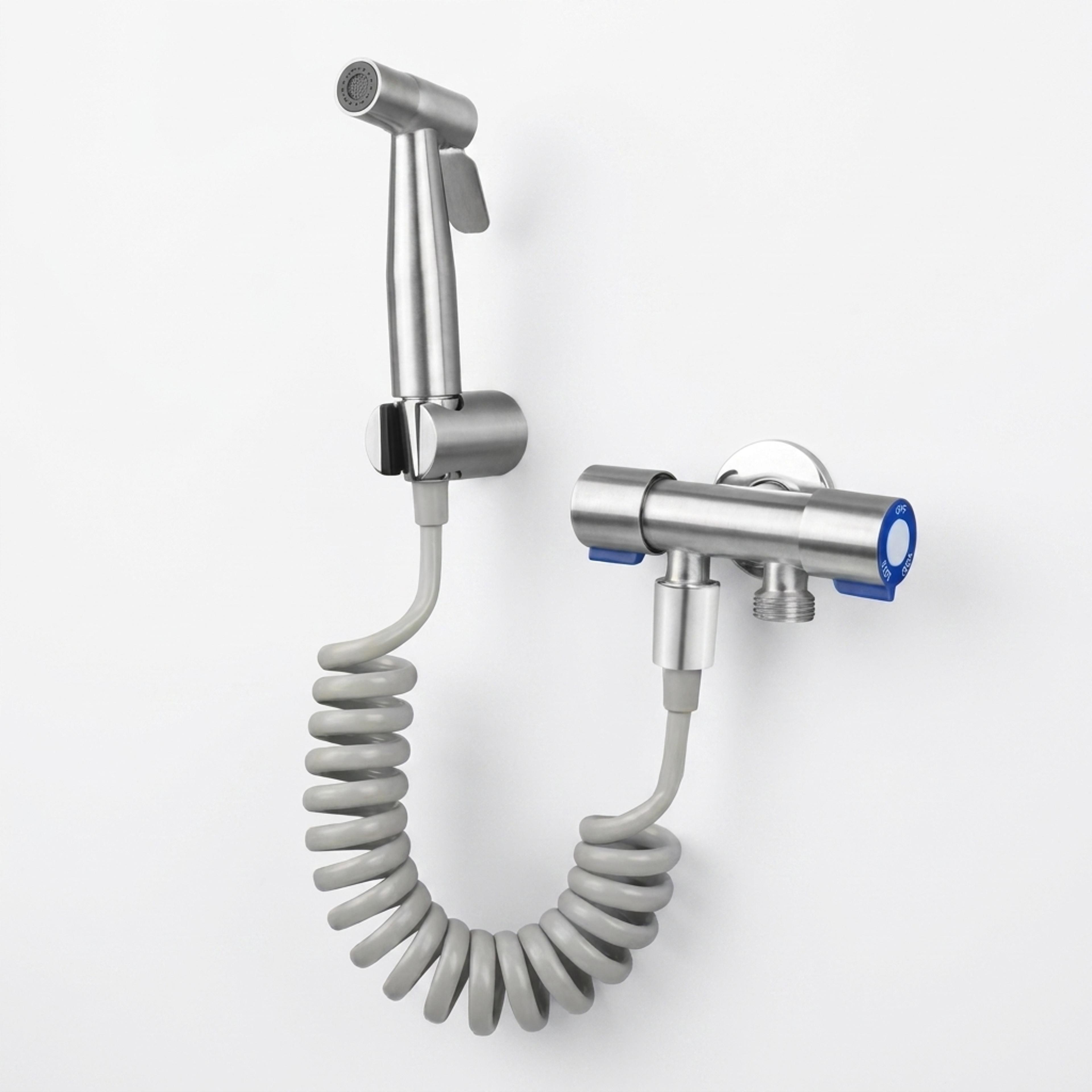 stainless steel high pressure handheld bidet sprayer kit with hose