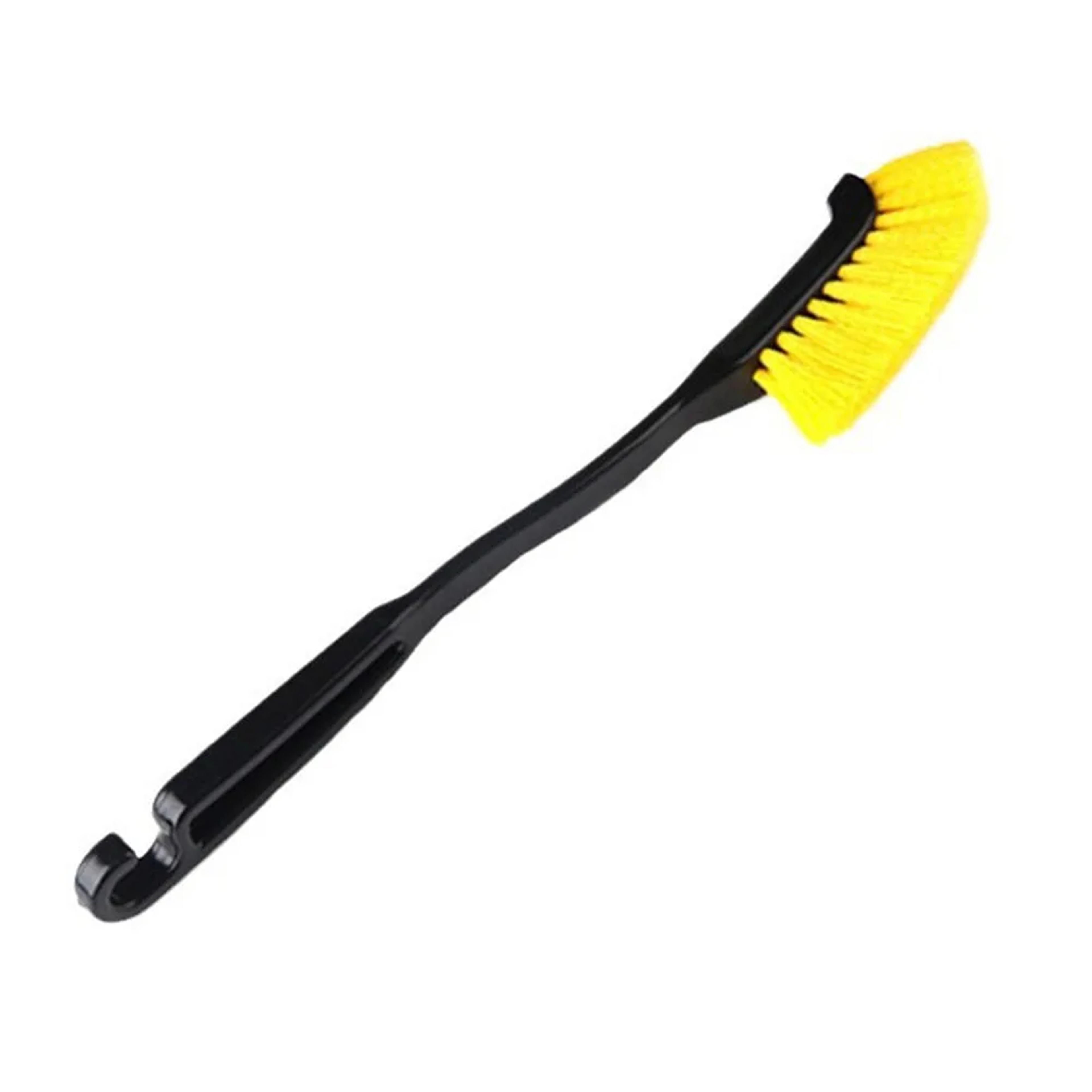 wheel cleaning brush curved rim and hub detailing brush