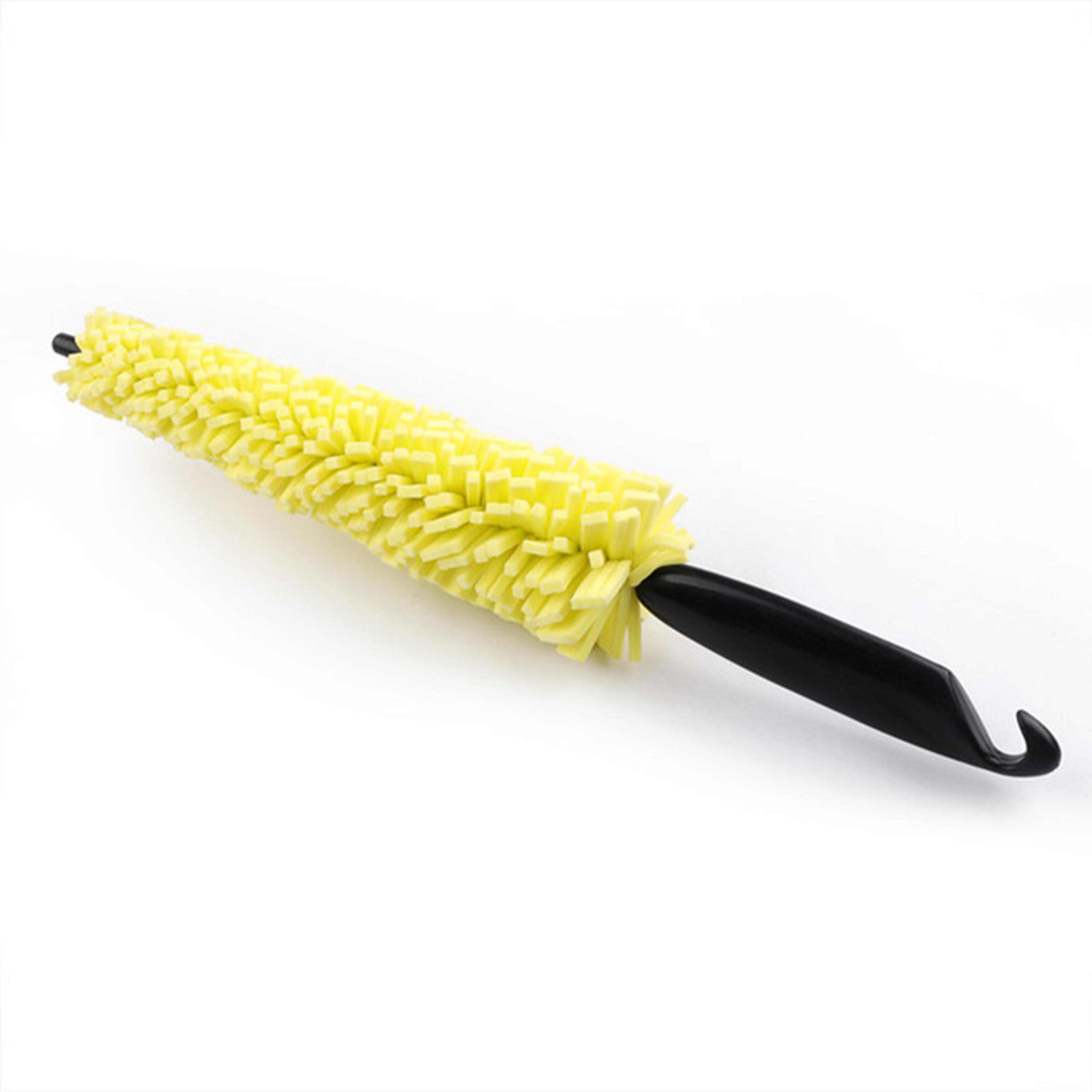 car wheel cleaning brush for rim detailing and tire care