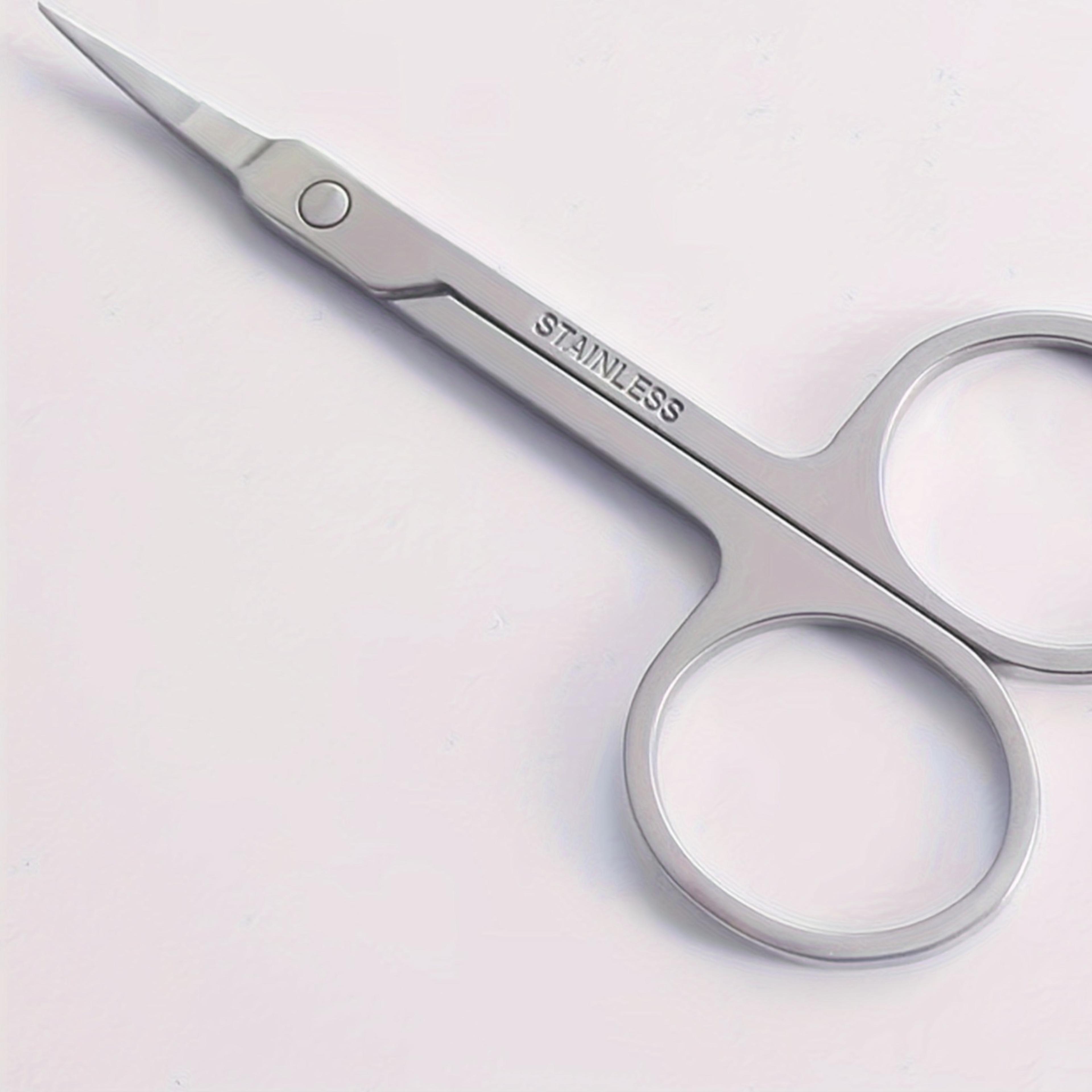 stainless steel nose hair scissors precision facial hair and eyebrow trimming tool