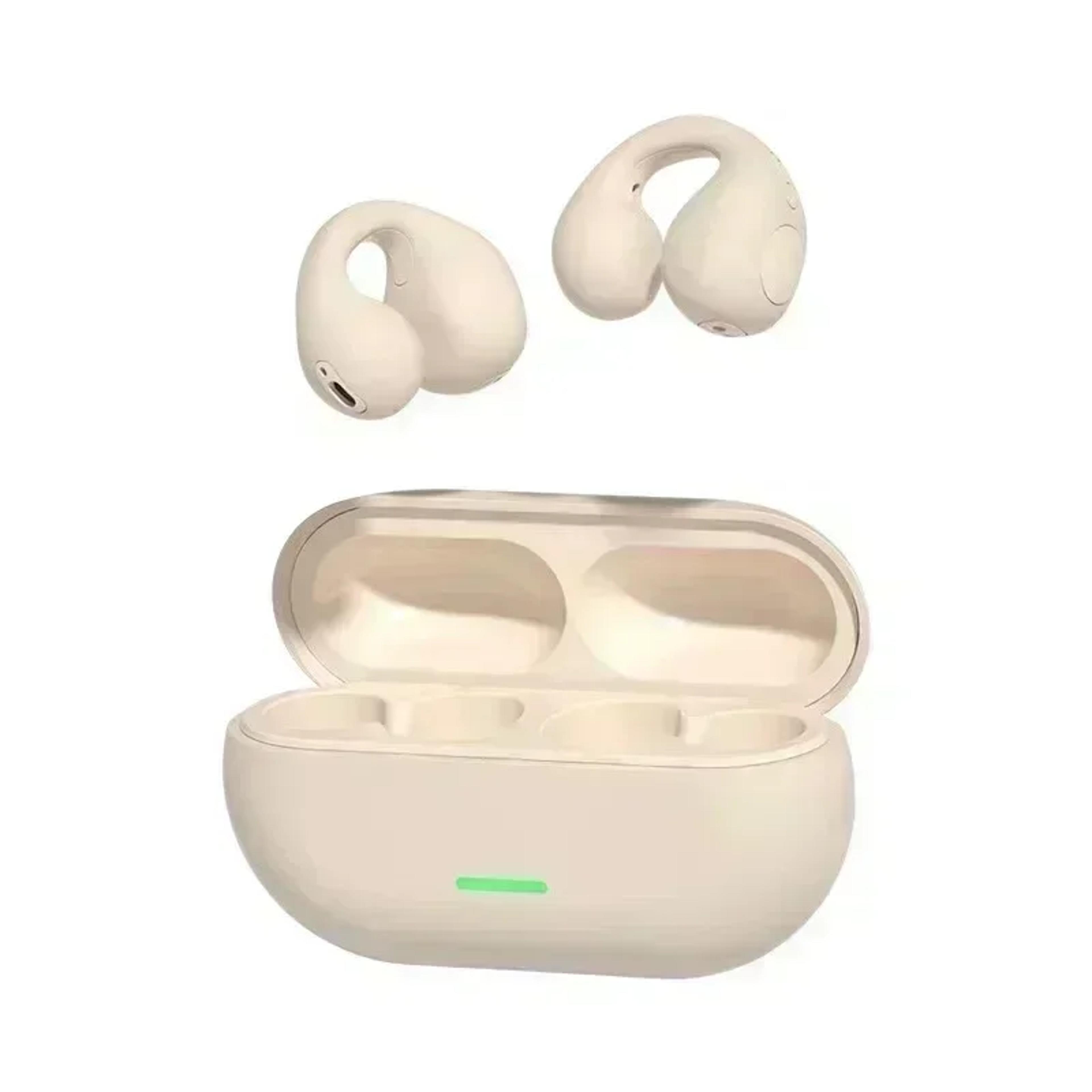 open ear clip on earbuds with bluetooth air conduction audio for calls sports and gaming