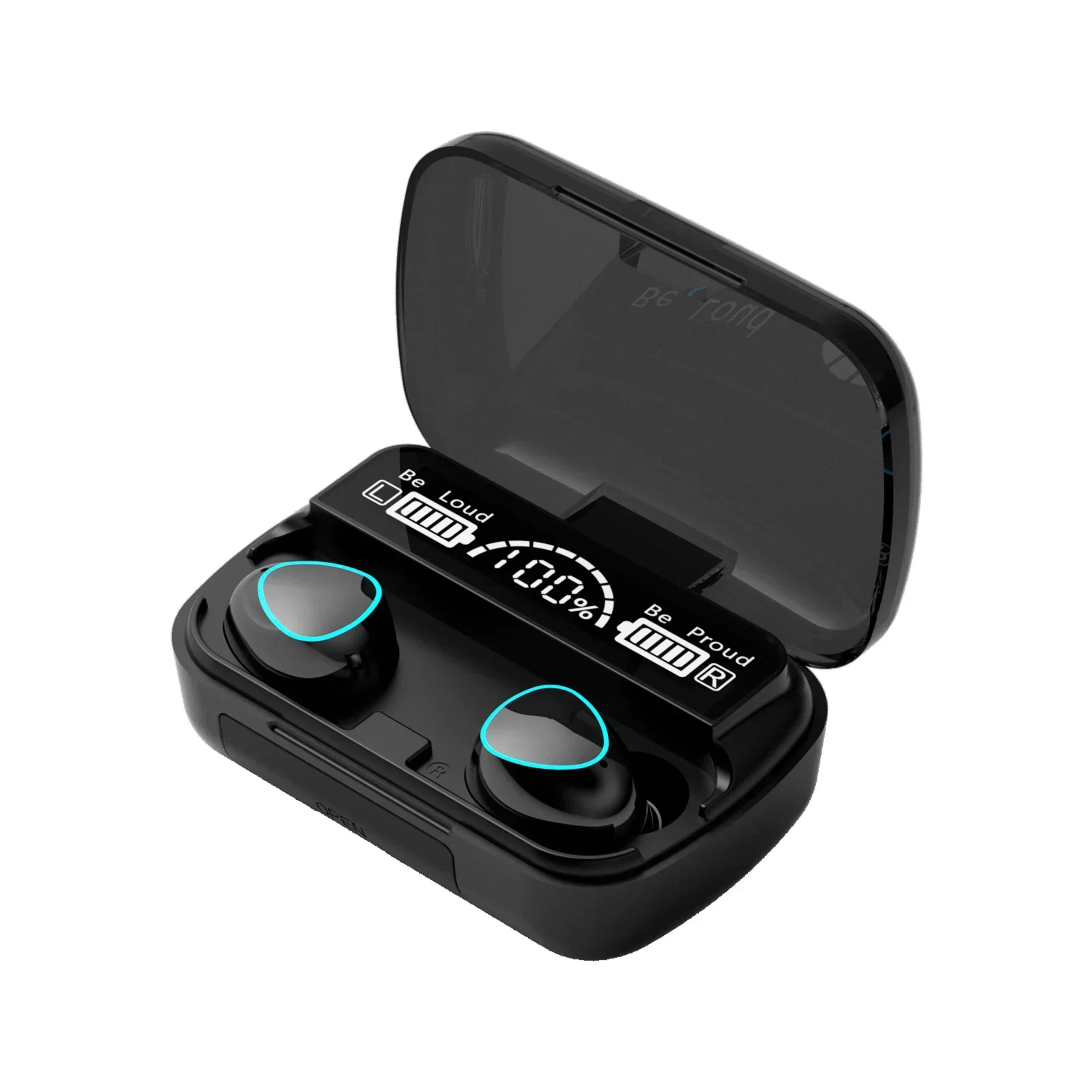 wireless bluetooth earbuds with stereo sound noise reduction mic and sports fit