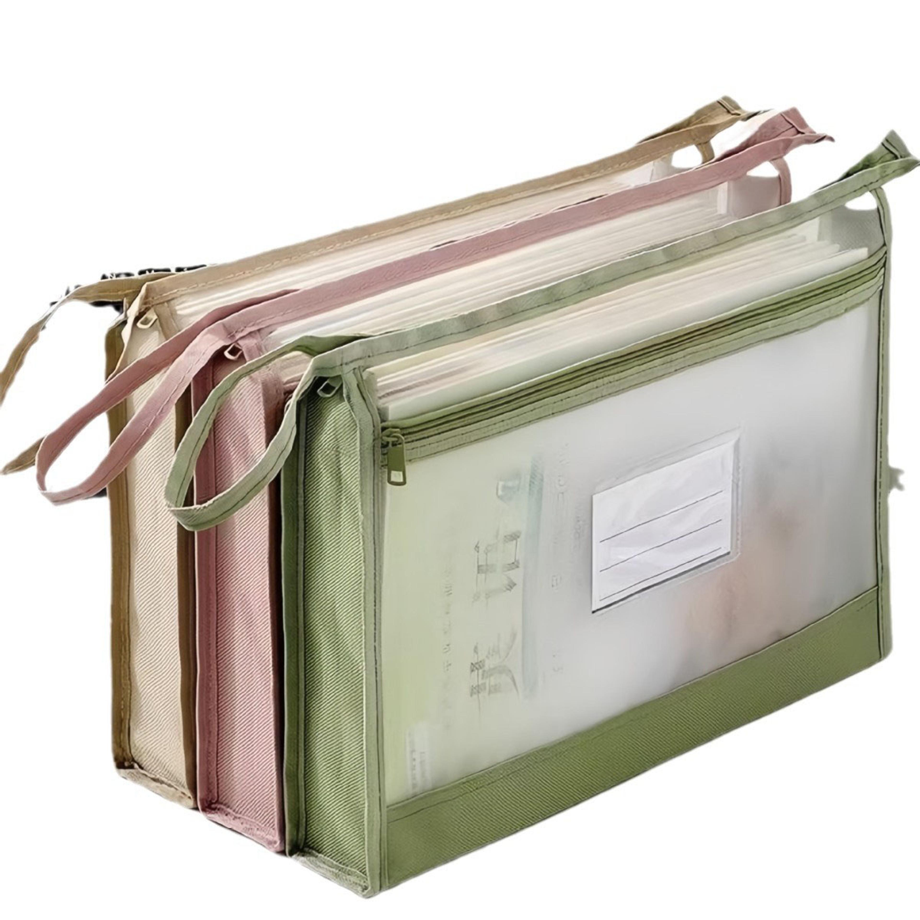 clearcarry transparent mesh document bag double zipper file organizer