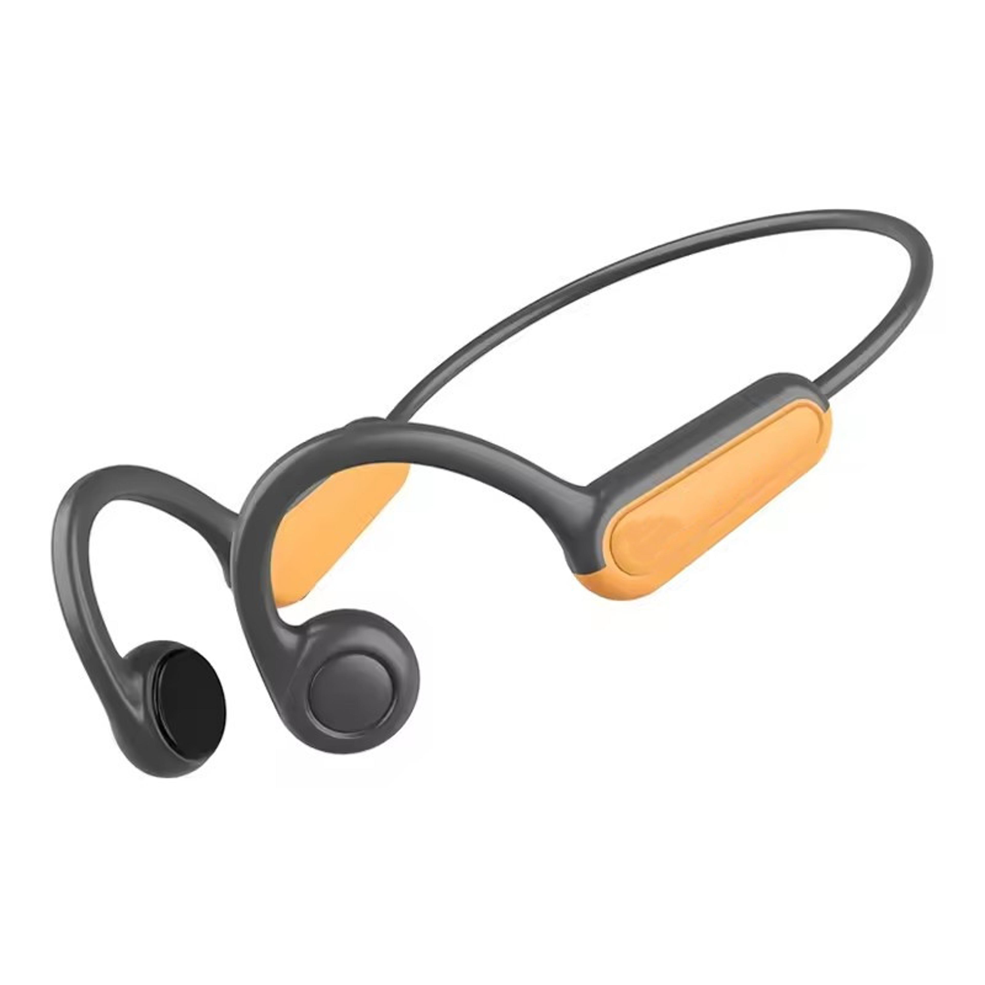 real bone conduction headphones open ear wireless sports headset with mic for running