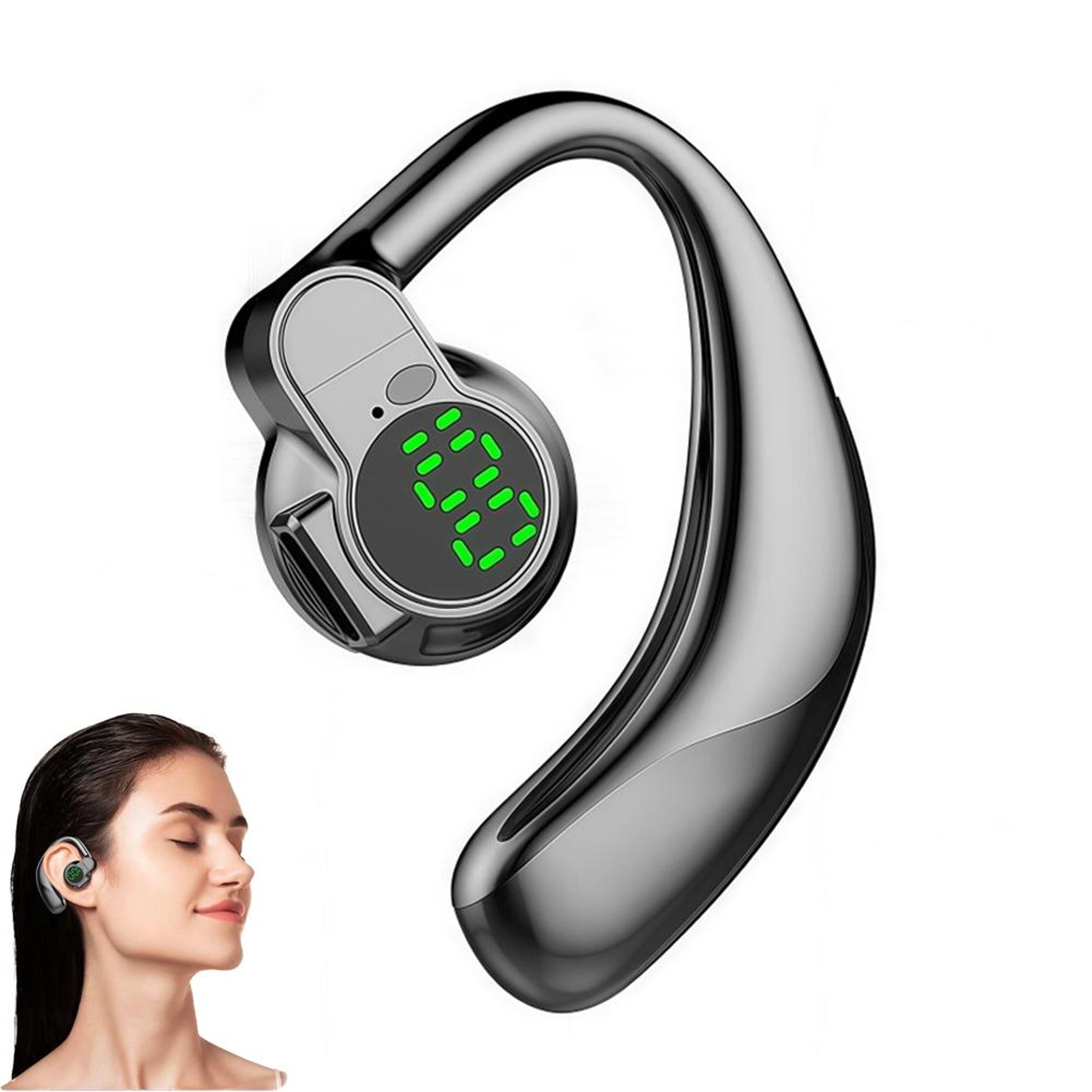 bluetooth wireless earhook headset with noise cancelling microphone