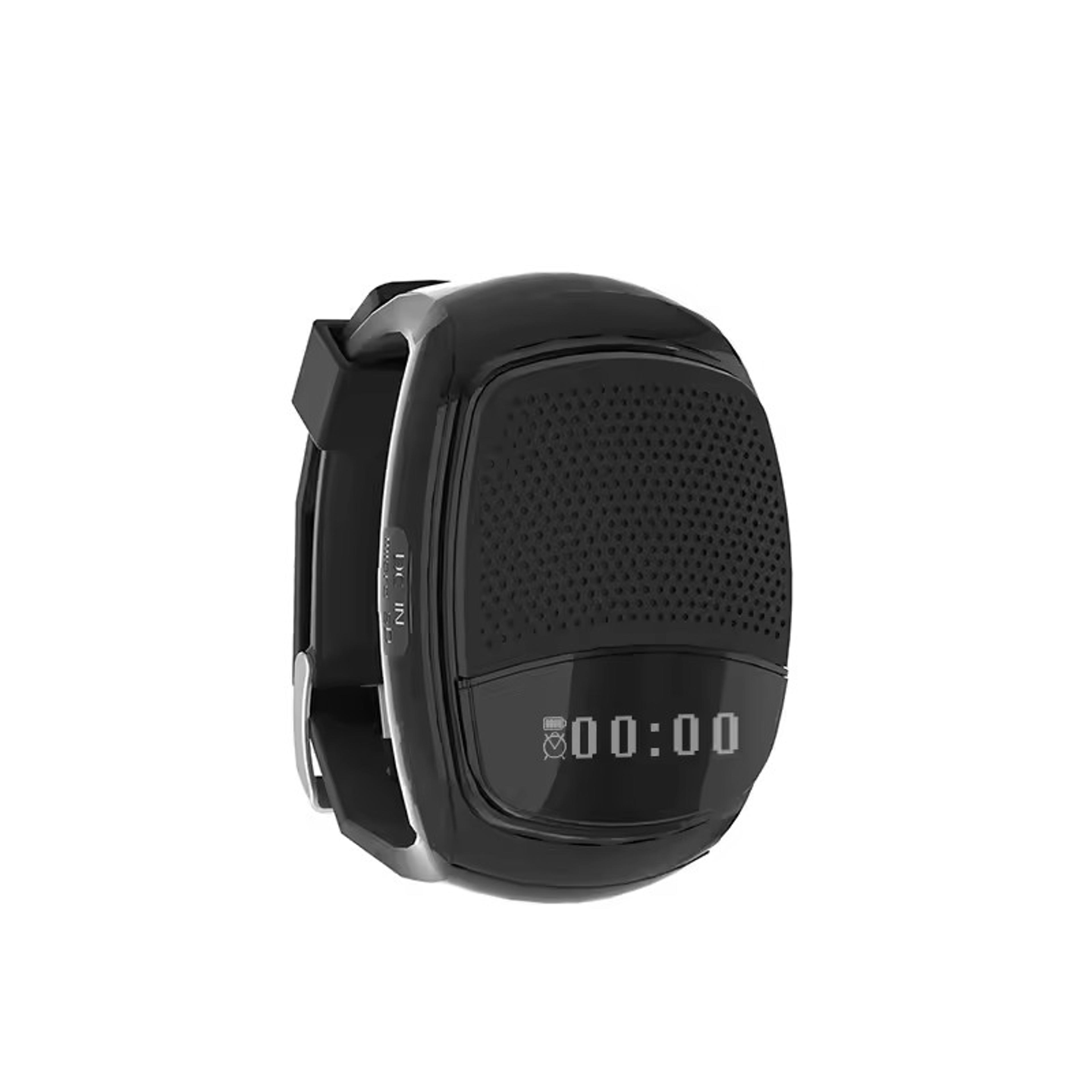 wearable bluetooth speaker watch with fm radio selfie remote and anti lost alert