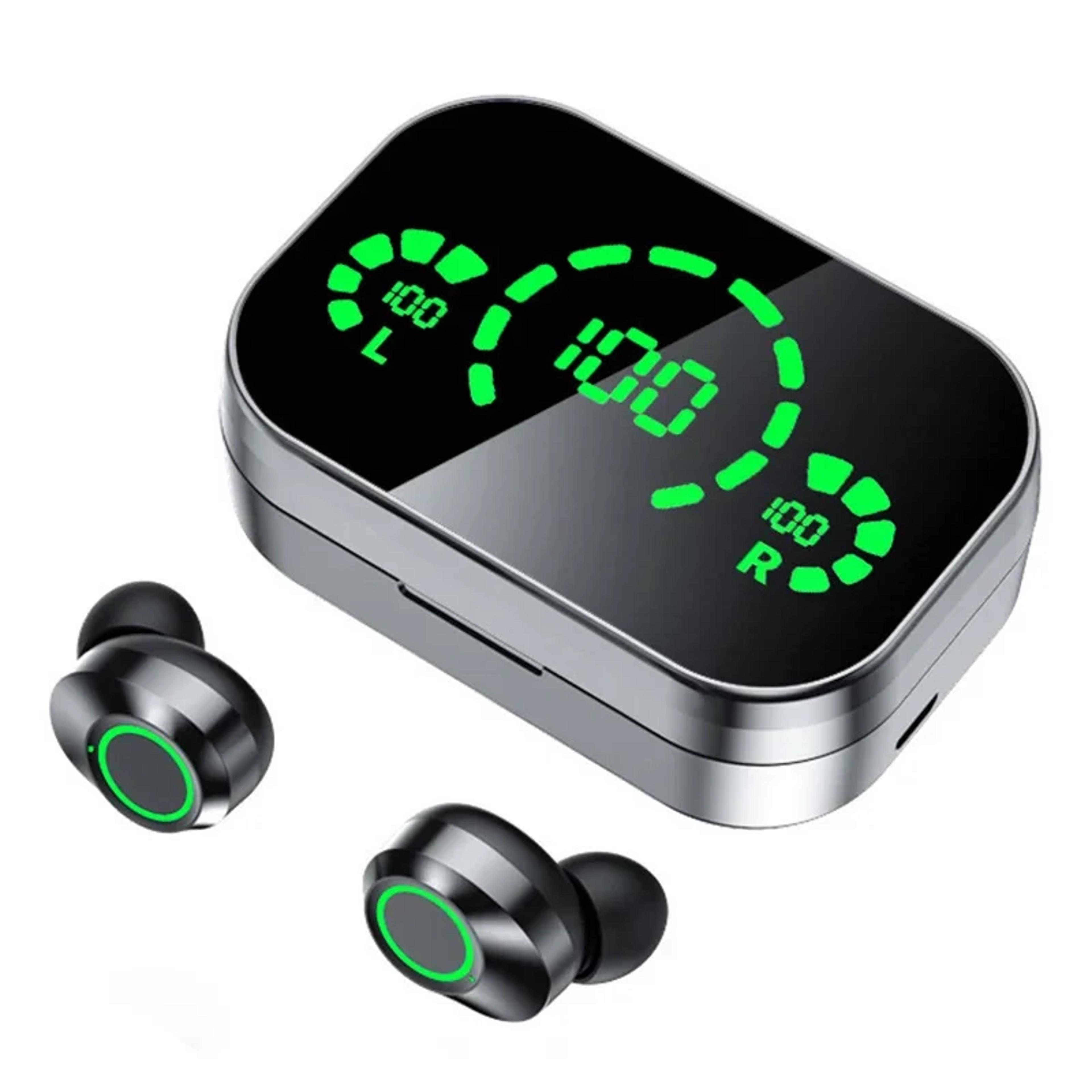 wireless earbuds bluetooth headphones with mic led charging case
