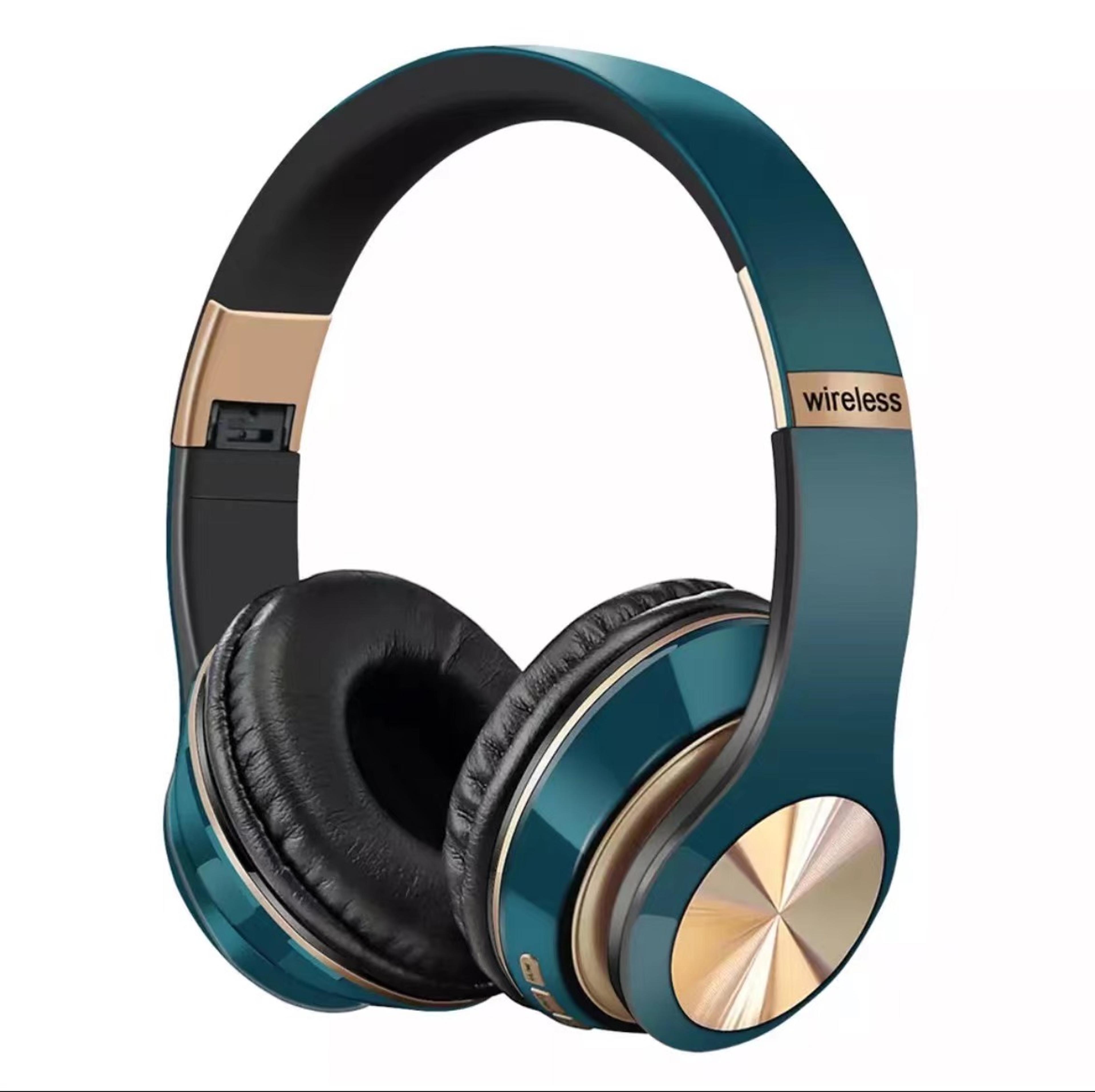 wireless bluetooth headset with microphone noise reduction foldable headphones for phone and pc