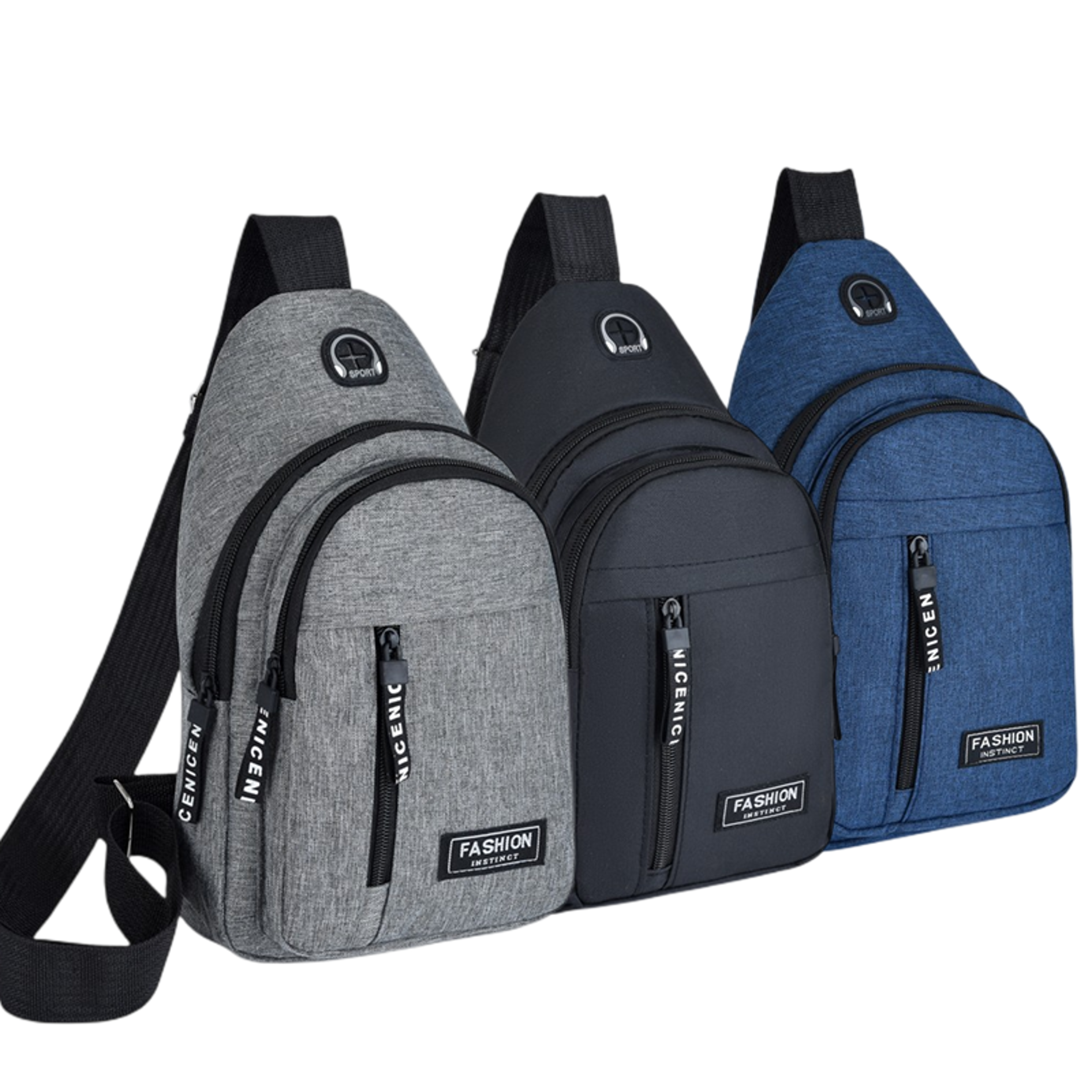 mens canvas chest bag adjustable crossbody sling bag for travel and daily carry