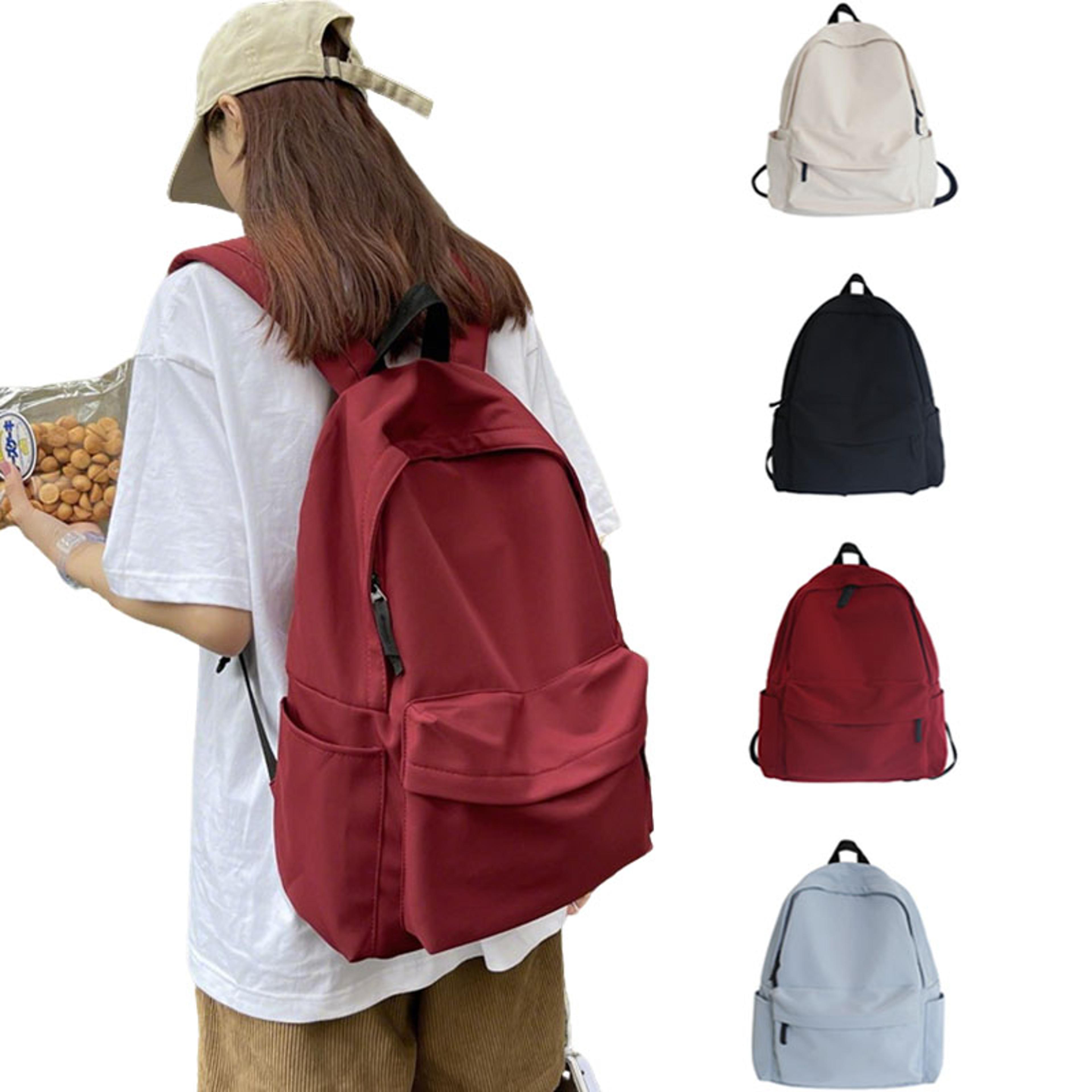 large capacity waterproof nylon laptop backpack for travel work and school