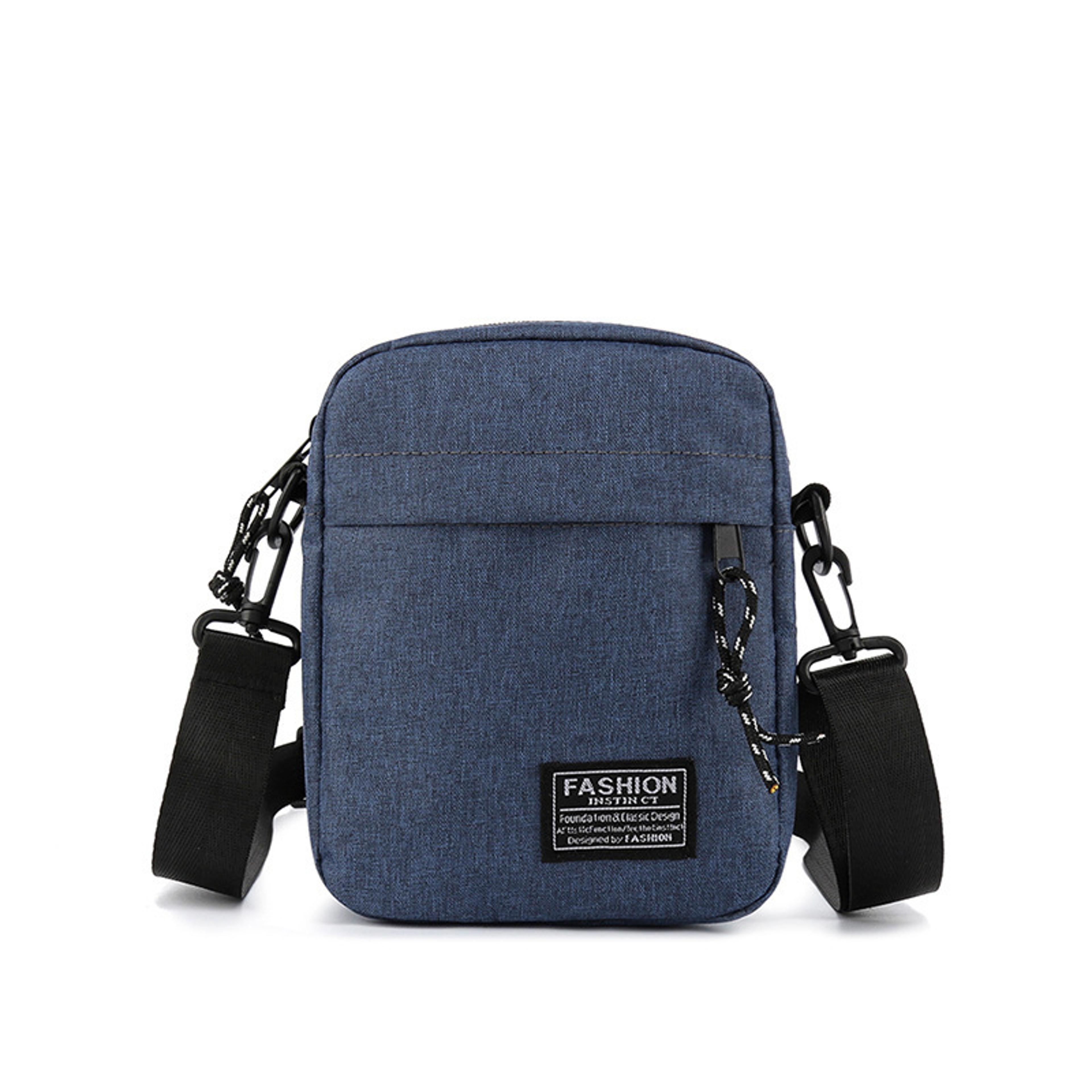 mens minimalist nylon crossbody bag with front pocket for daily commute and travel