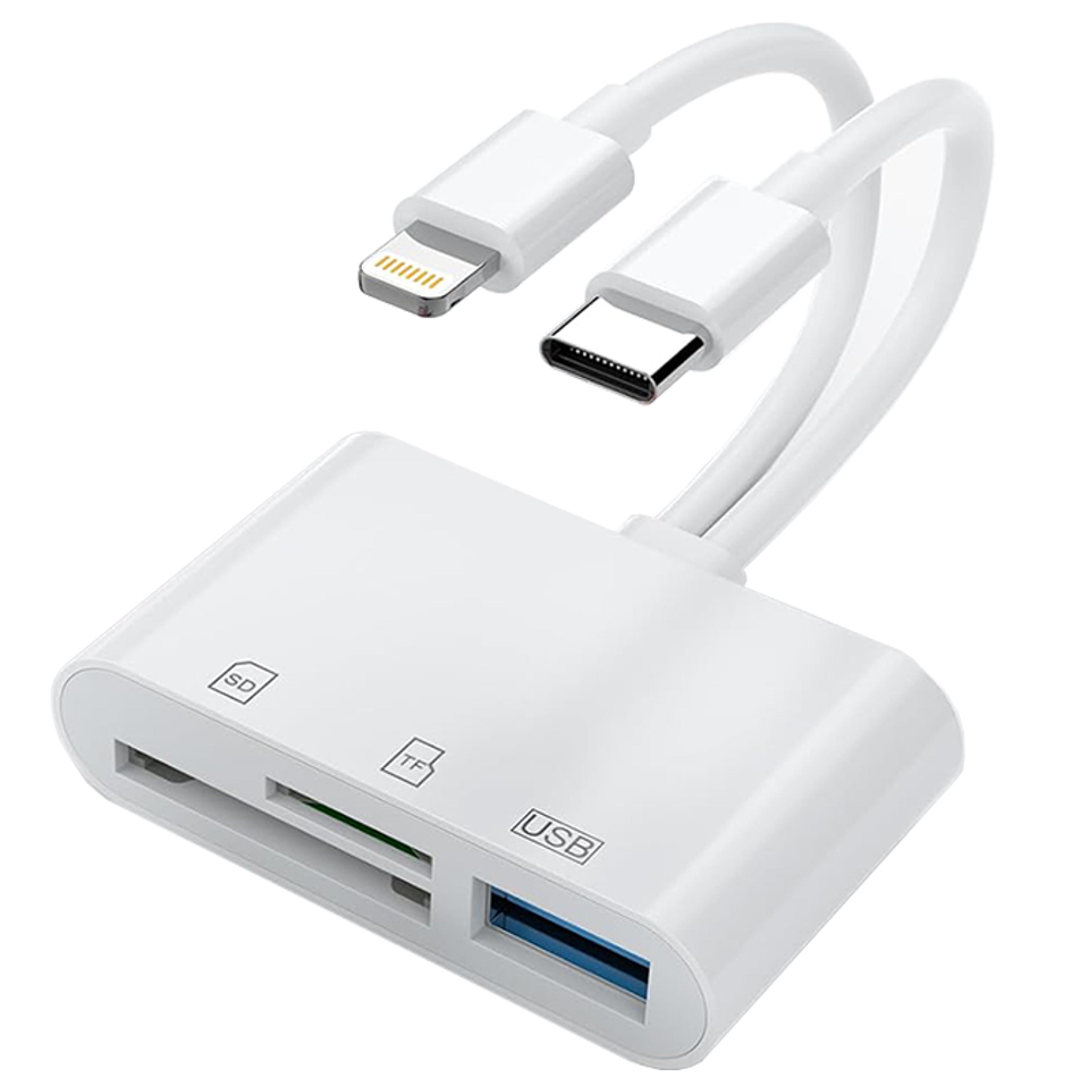 usb c card reader cf sd tf memory card adapter for phones tablets and laptops