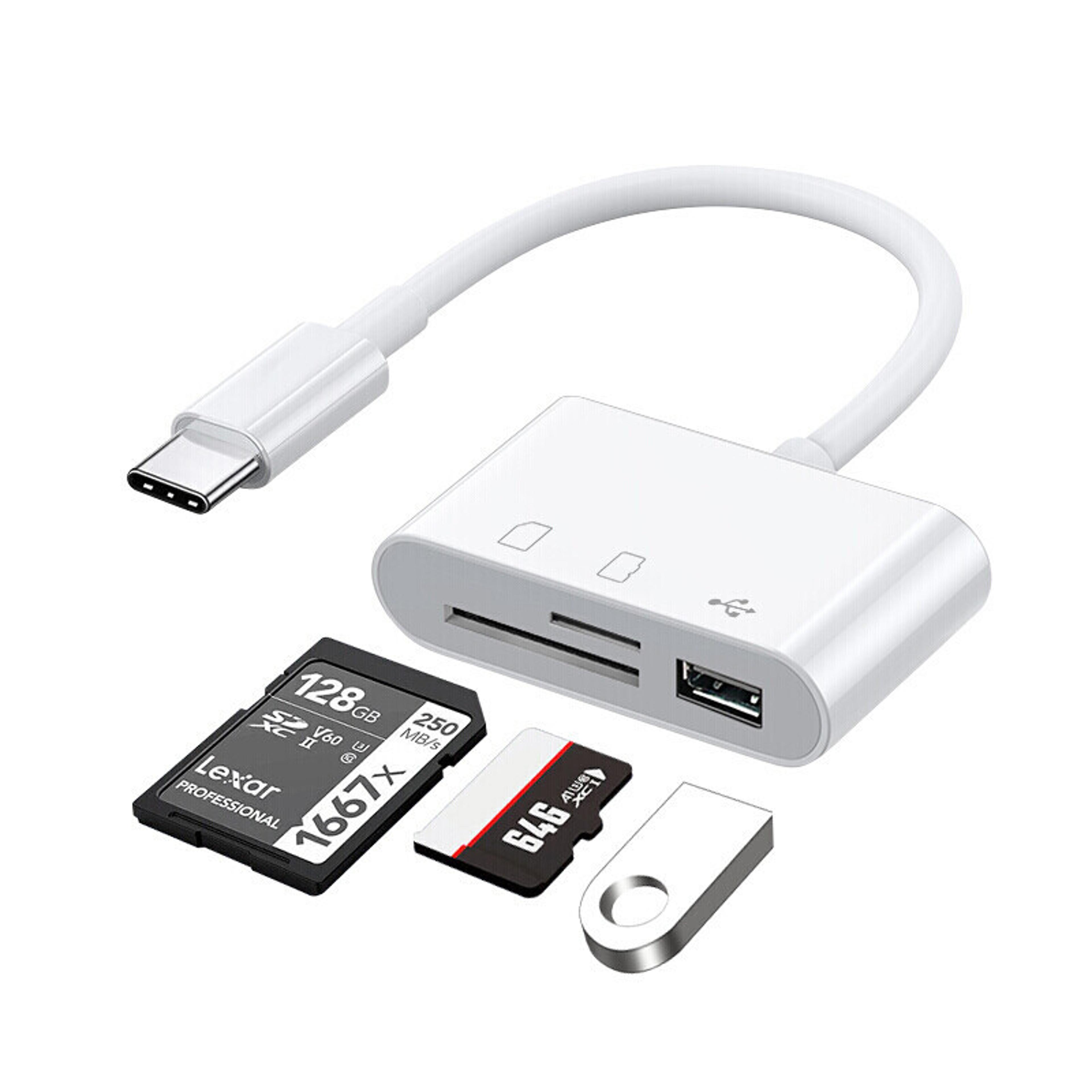usb c card reader sd tf memory card otg adapter
