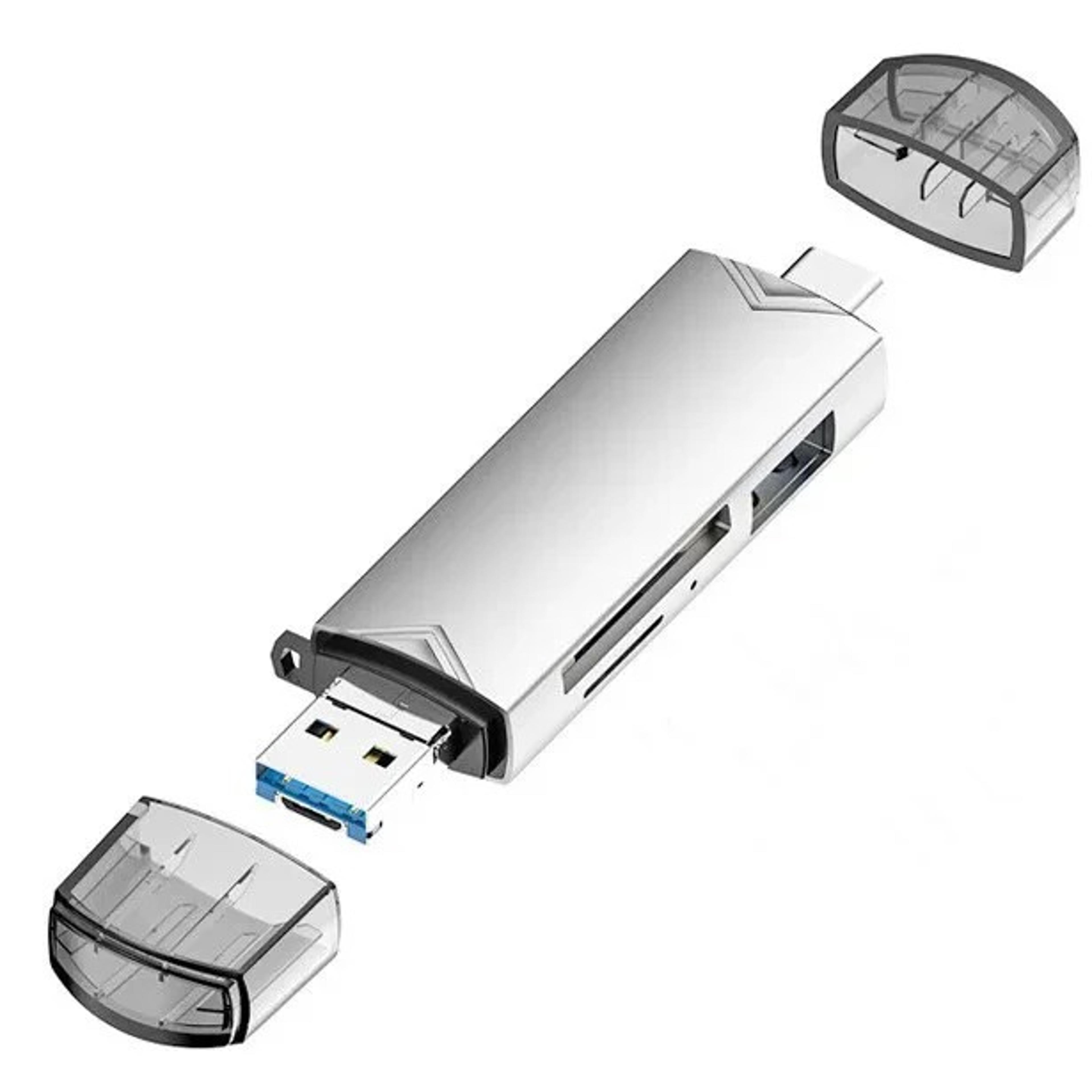 usb card reader with usb c otg sd and microsd support