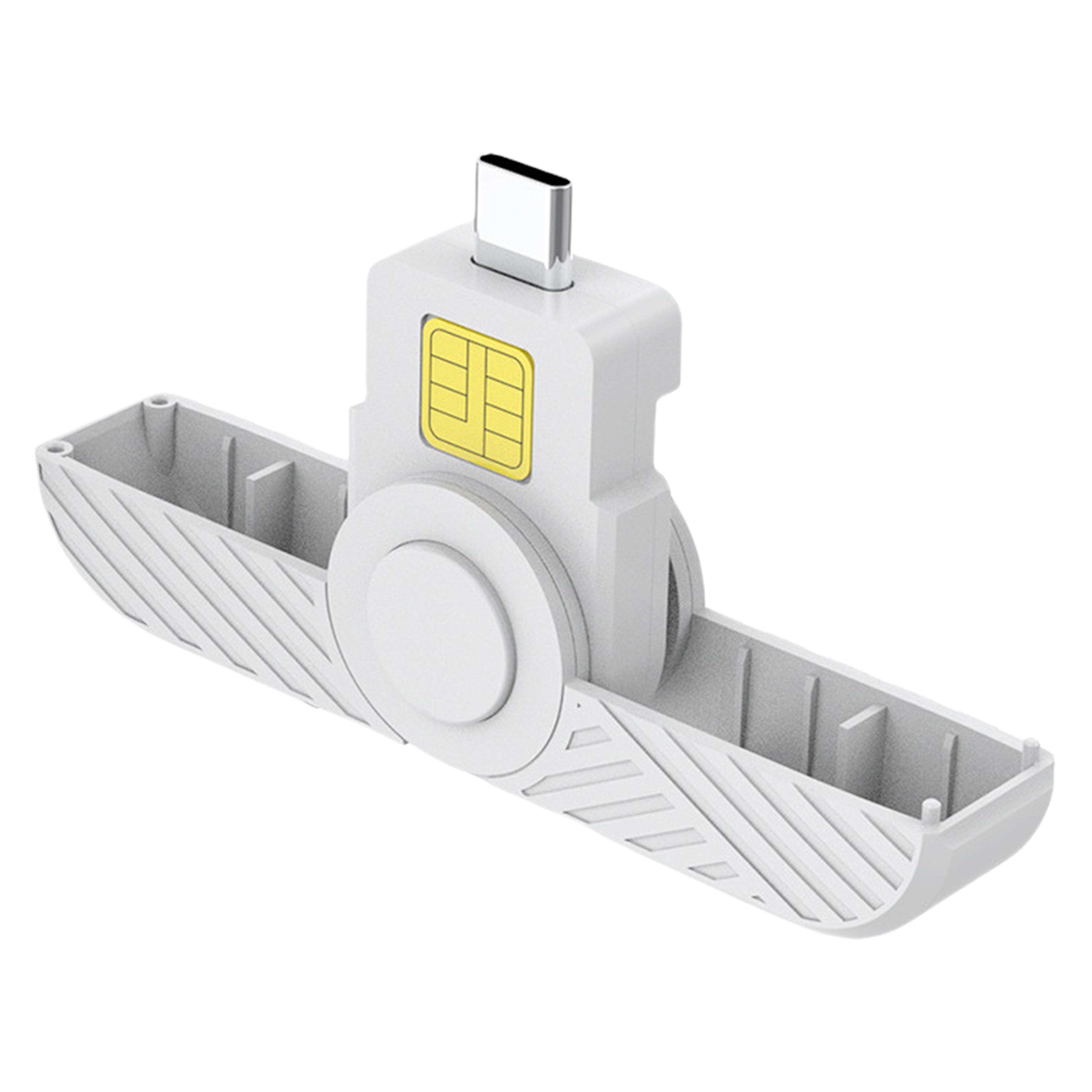 portable usb c smart card reader cac id sim chip card reader