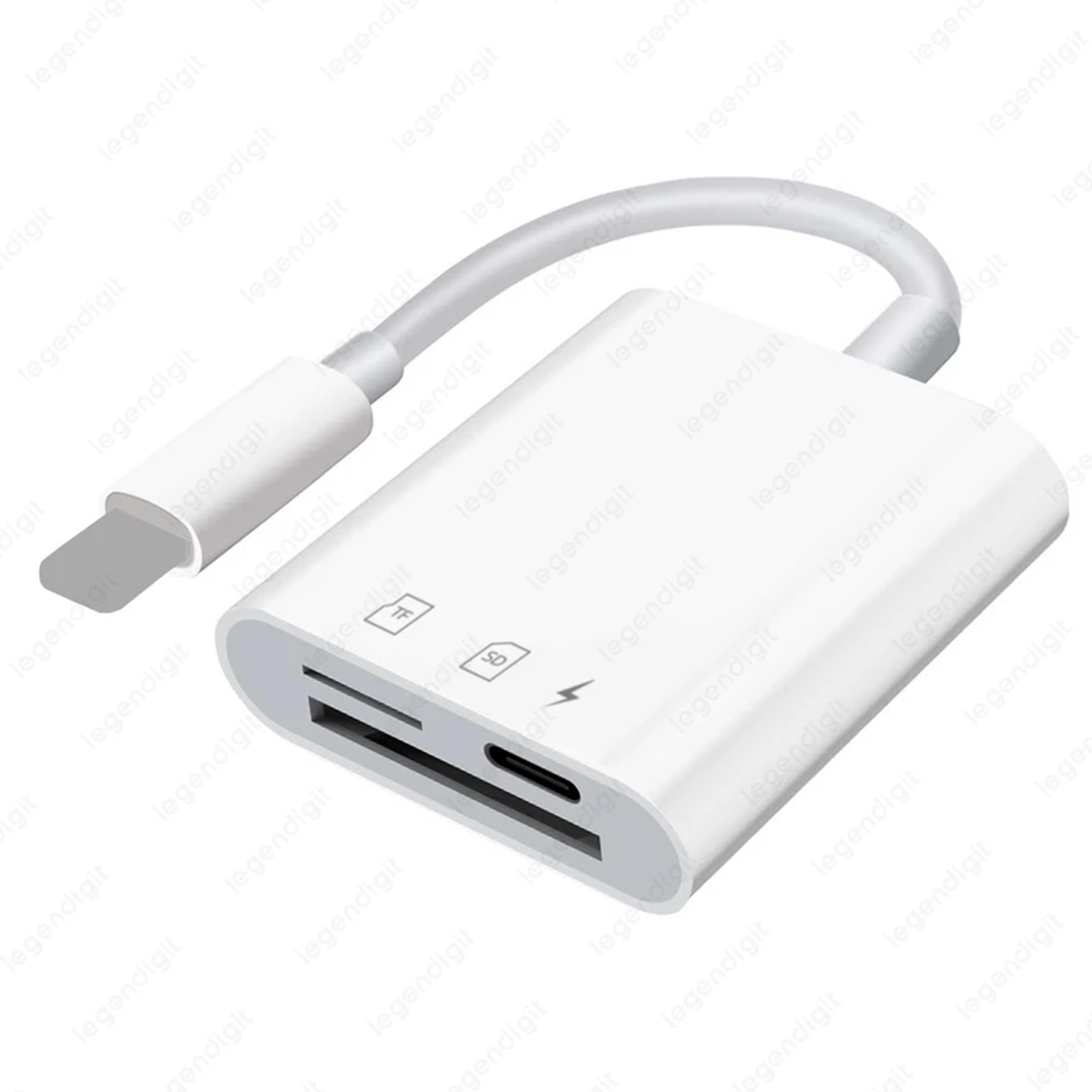 iphone sd card reader with micro sd otg adapter and charging port