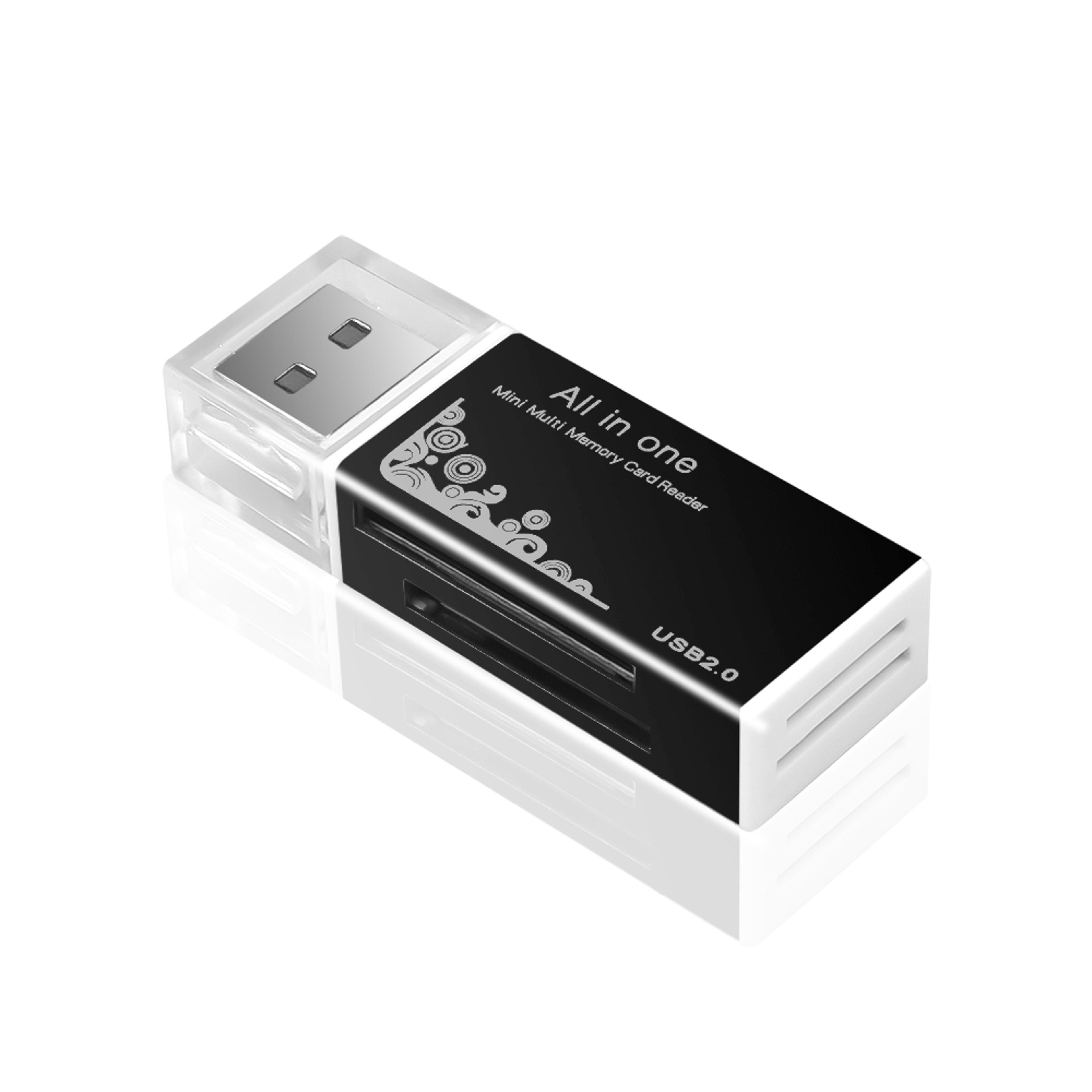 all in one usb memory card reader for sd microsd tf mmc and ms pro duo