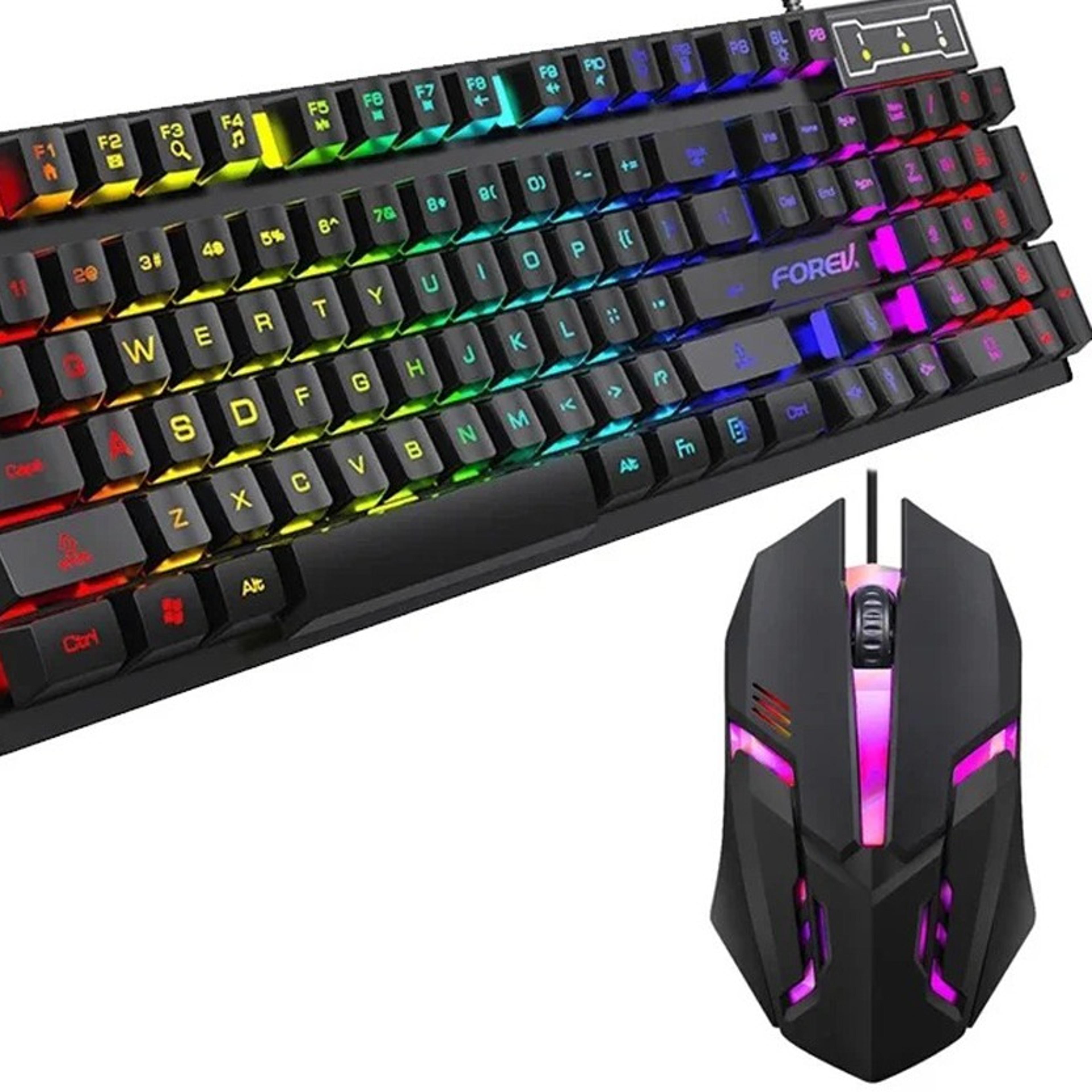 key backlit mechanical gaming keyboard and mouse set wired for pc laptop